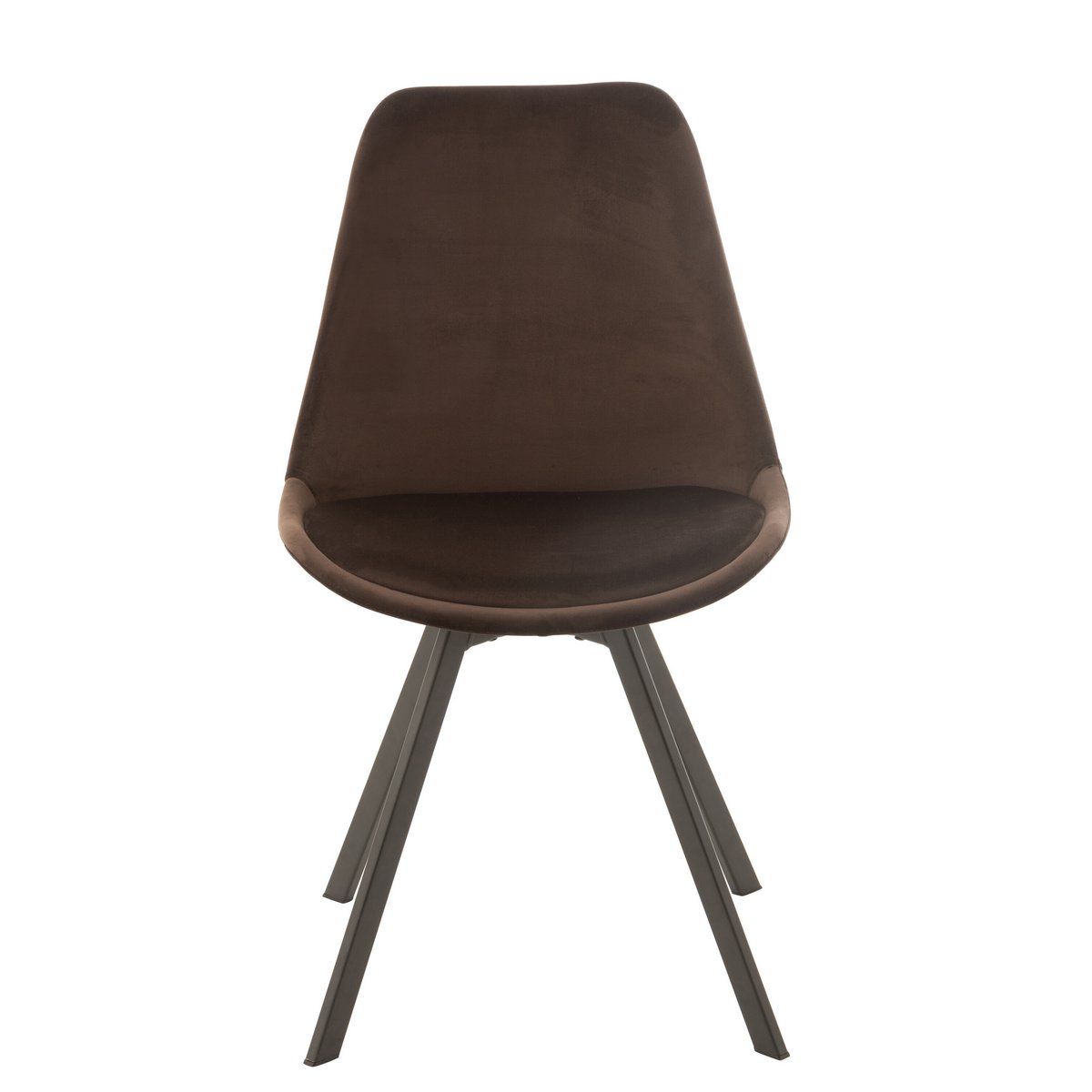 Stoel Helene Metaal/Textiel Donker Bruin