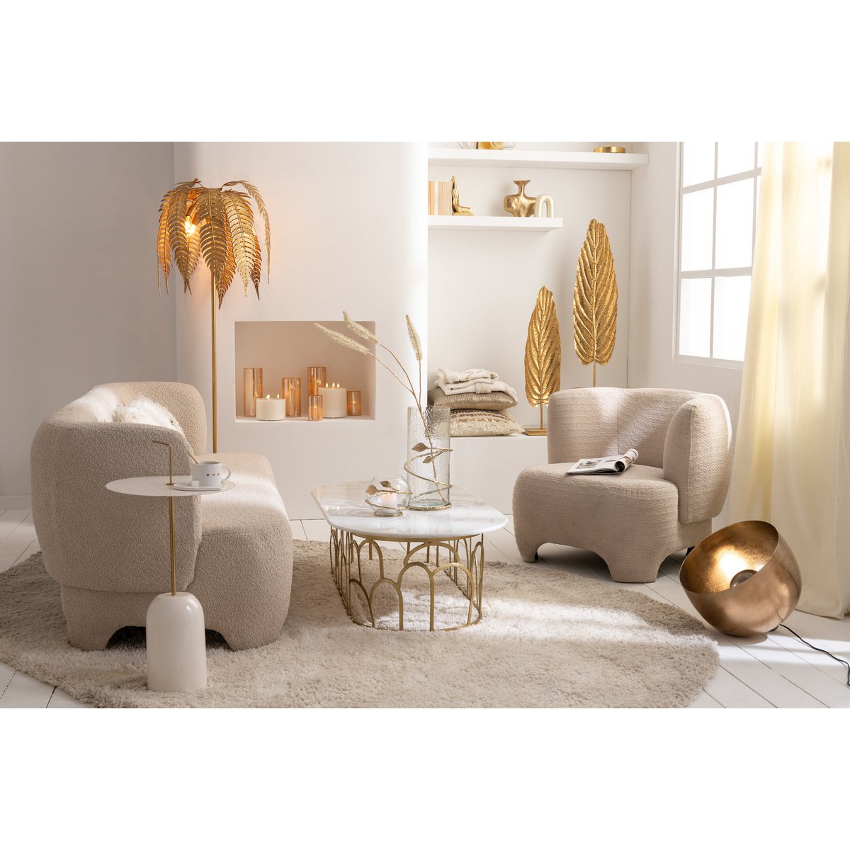 Zetel 1-Zit Gebreid Tex/Ht Wit
