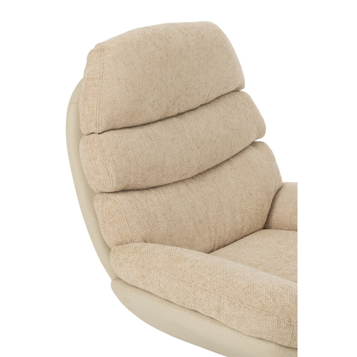 Relax Zetel + Voetbank Metaal/Multiplex Grijs/Zwart