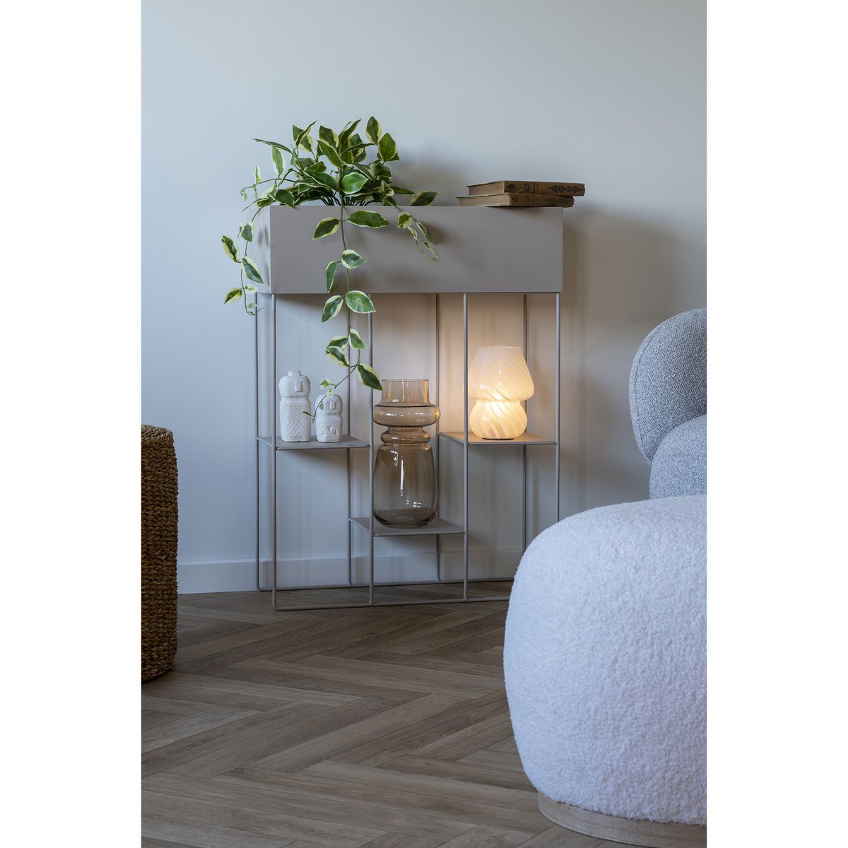 Vaas glas (gerookt bruin)