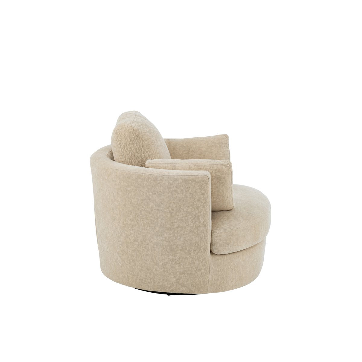 Loungestoel Swiv Populierenhout/Schuime Beige