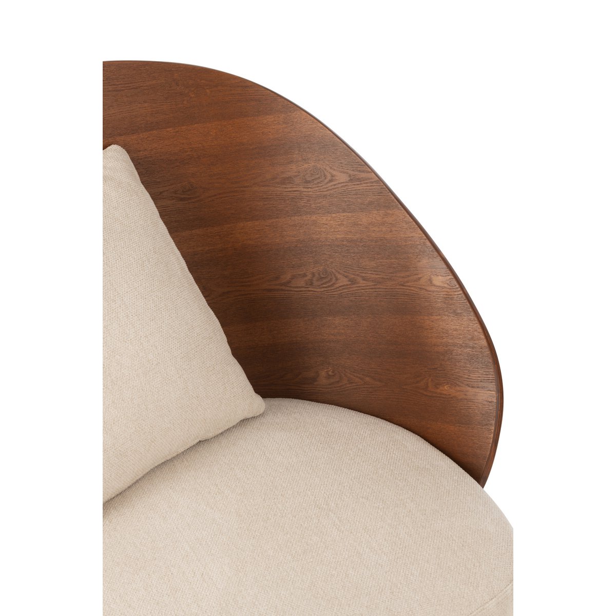 Loungestoel Multiplex/Metaal Bruin/Beige