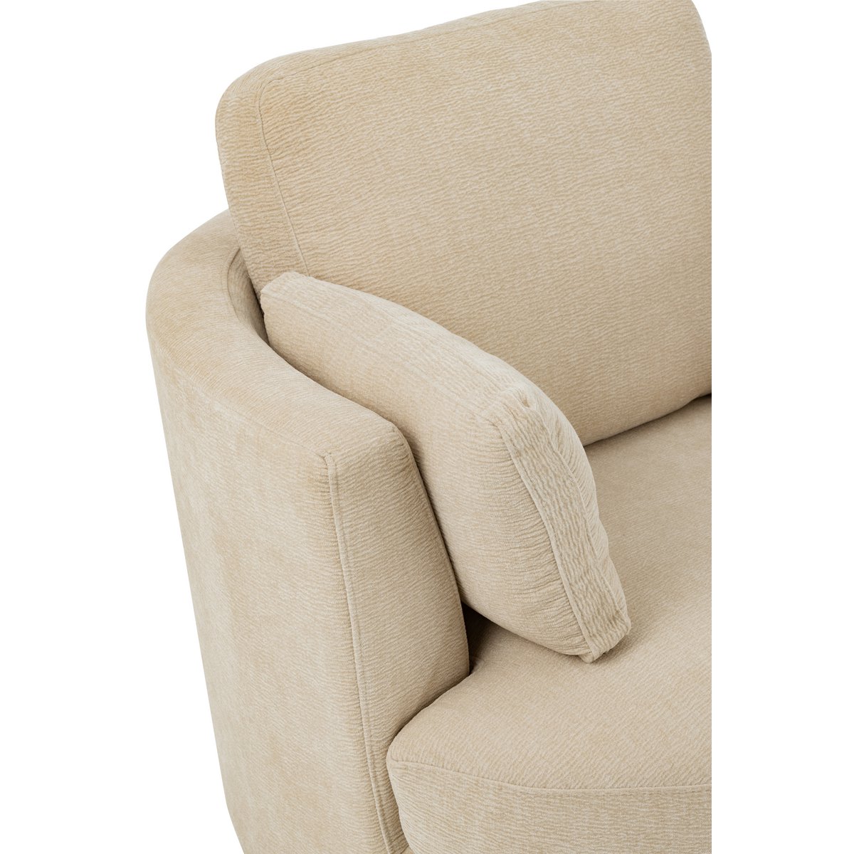 Loungestoel Swiv Populierenhout/Schuime Beige