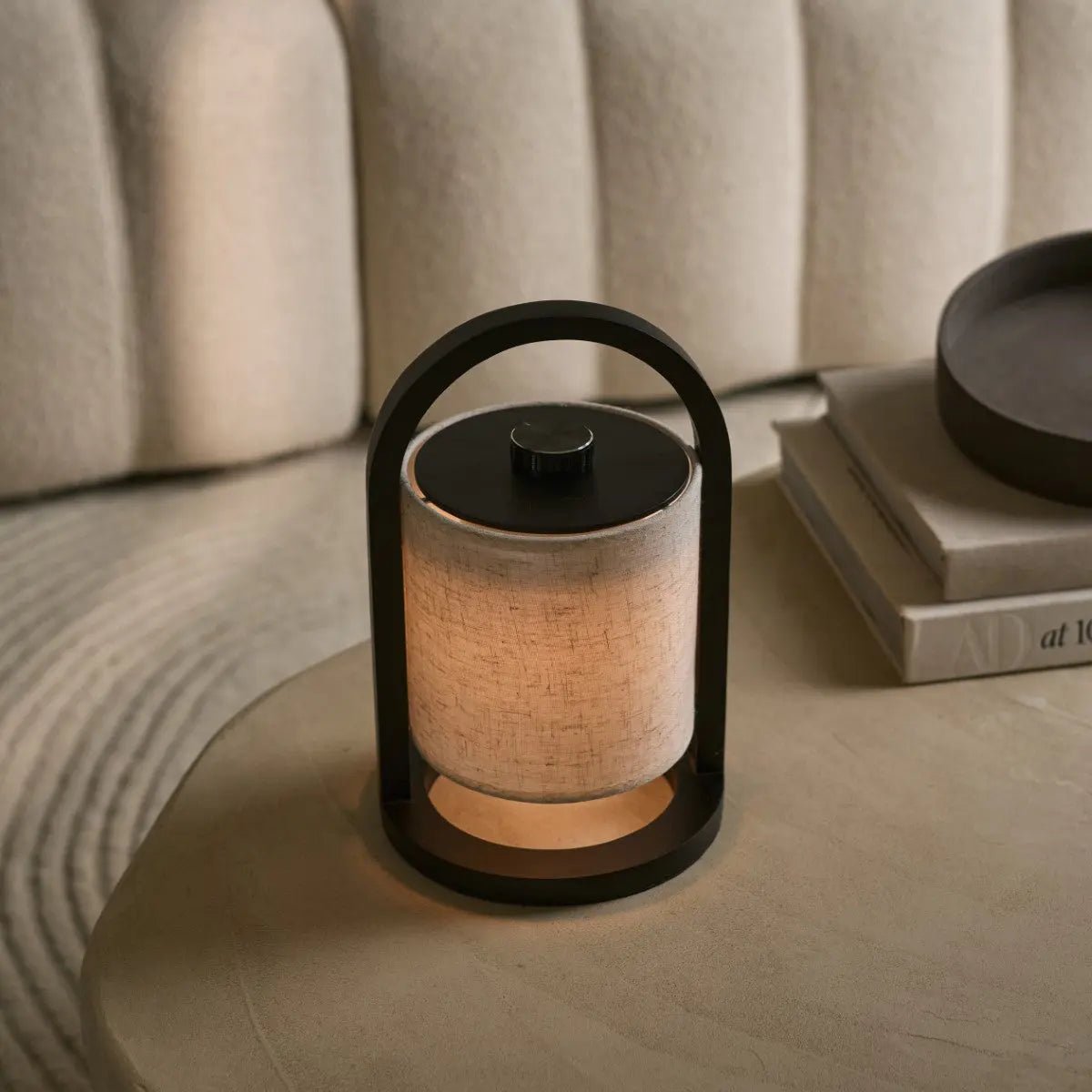 River Black draadloze houten lamp – Oplaadbaar en dimbaar