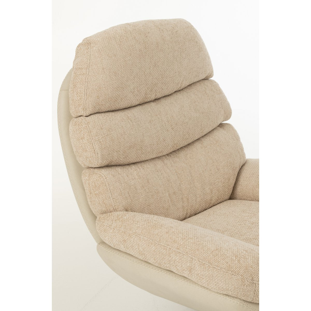 Relax Zetel + Voetbank Metaal/Multiplex Grijs/Zwart