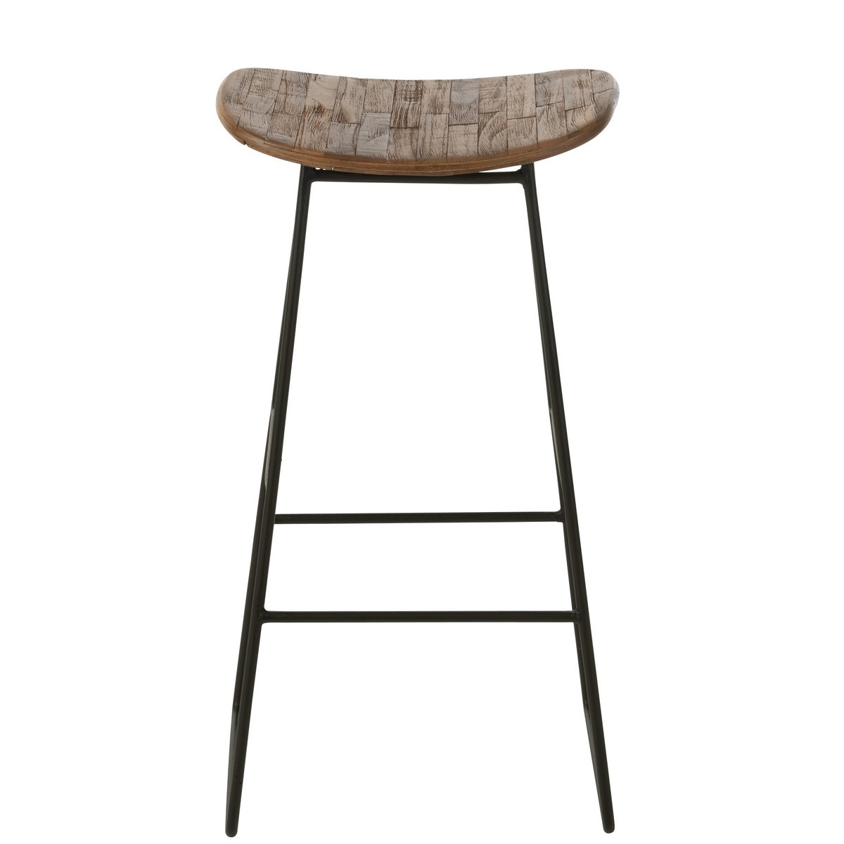 Teak barkruk (74cm hoog)