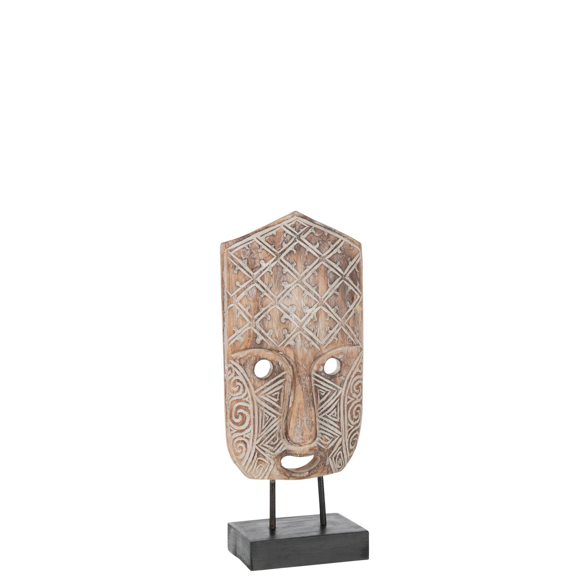 Figuur Masker Primitief Op Voet Alabasia