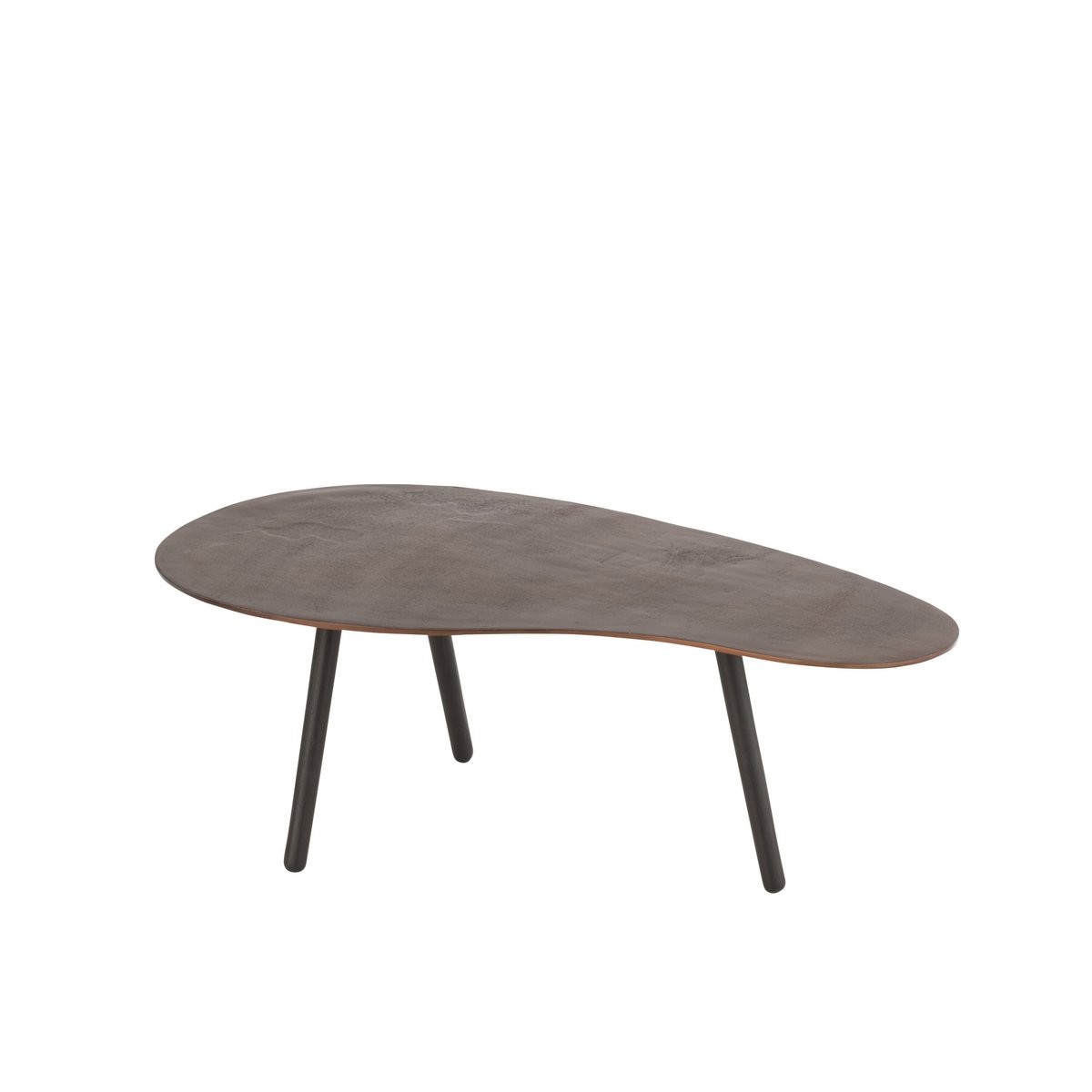 Salontafel Druppel - aluminium/ijzer - bruin