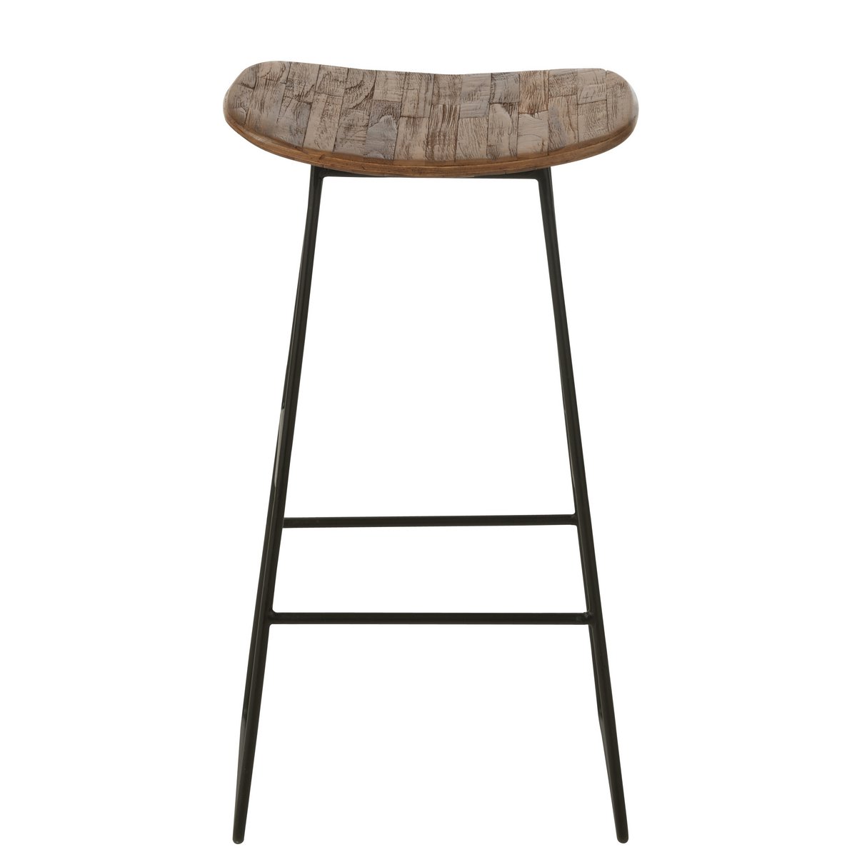 Teak barkruk (74cm hoog)