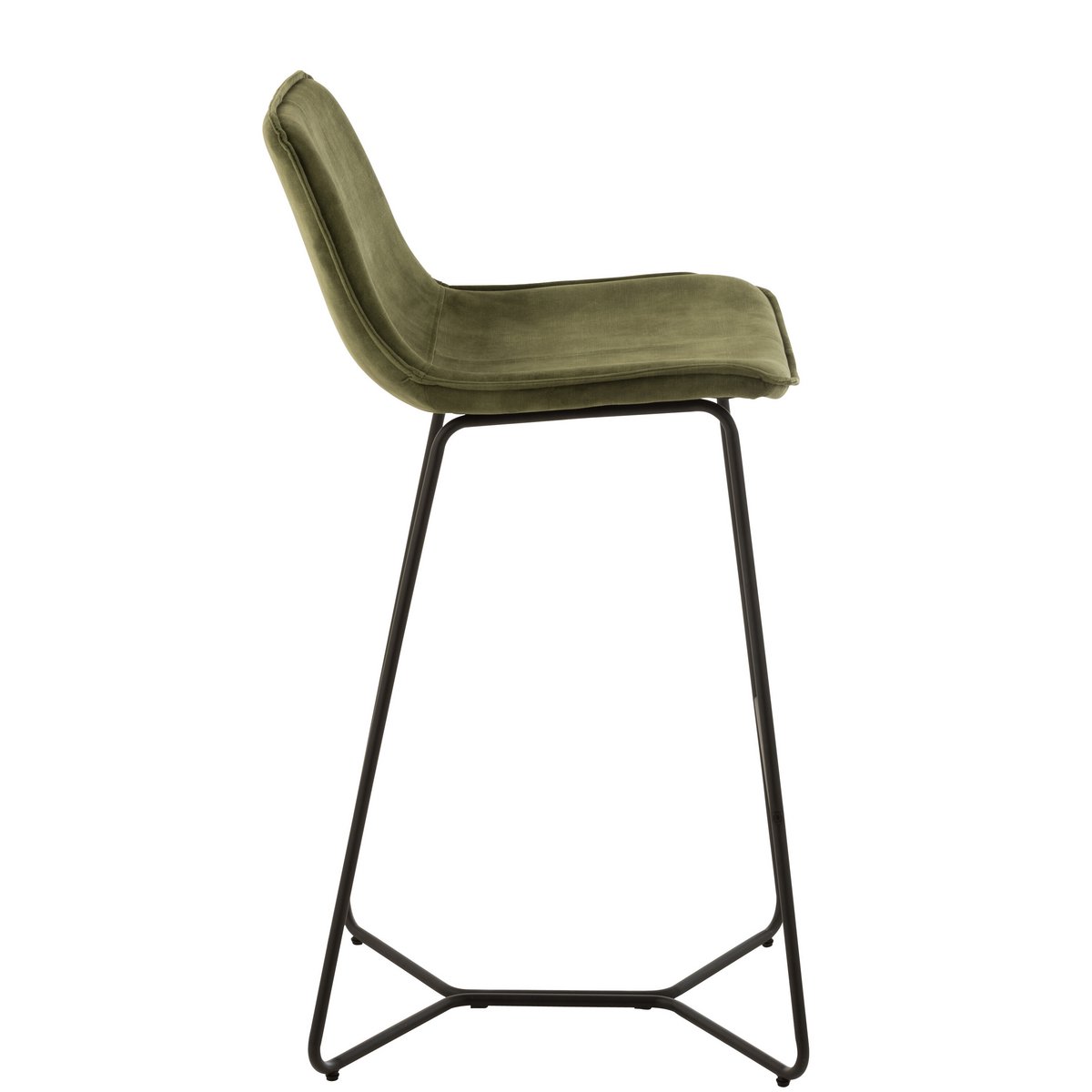 Barstoel Laurent - metaal/textiel - groen (103cm hoog)