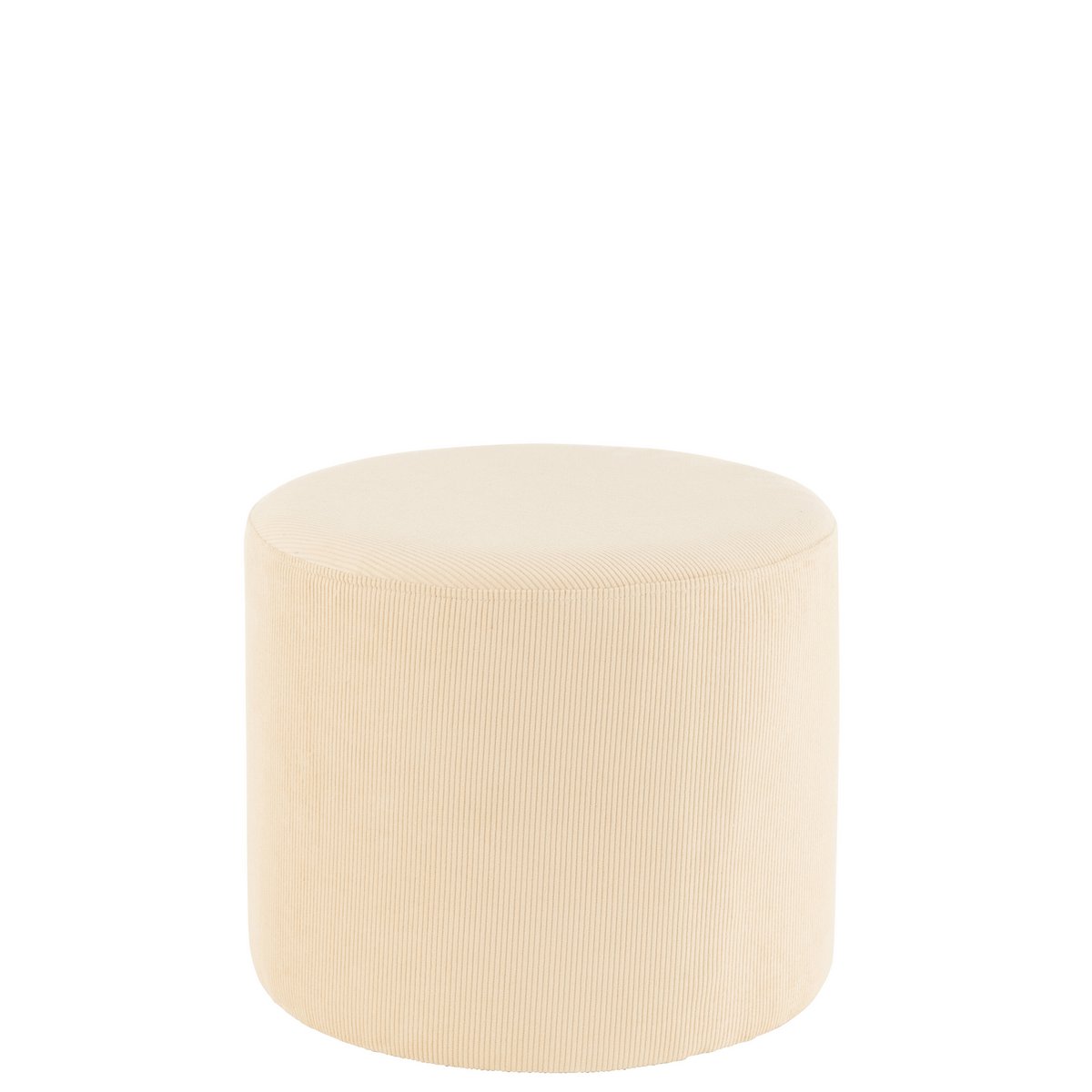 Poef - textiel - creme