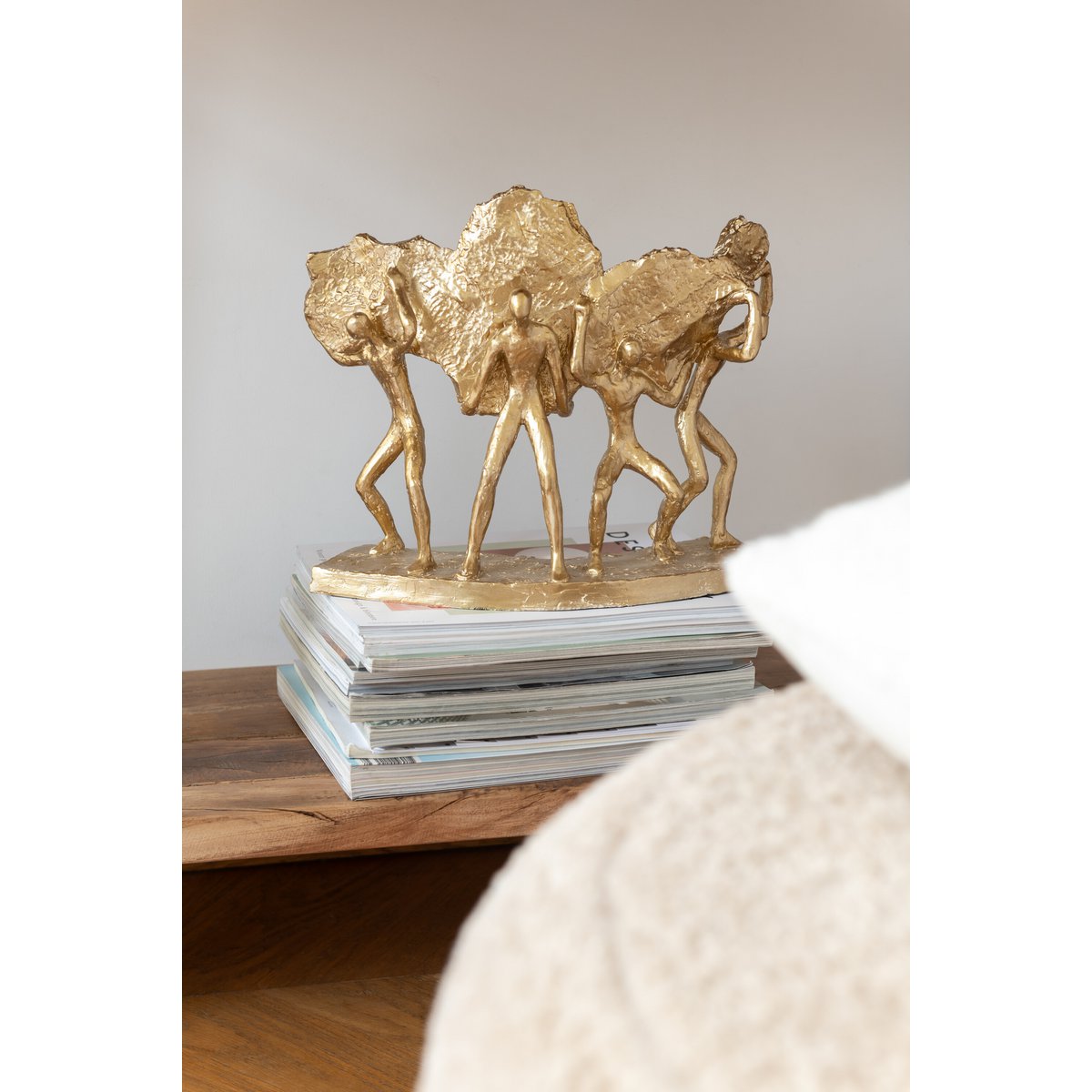 Figuren Dragen Steen Resine Goud