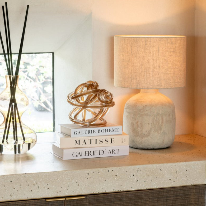 Lamp mia terracotta klein