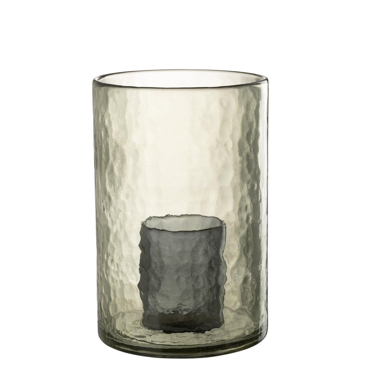 Windlicht Dubbel Glas Groen Large