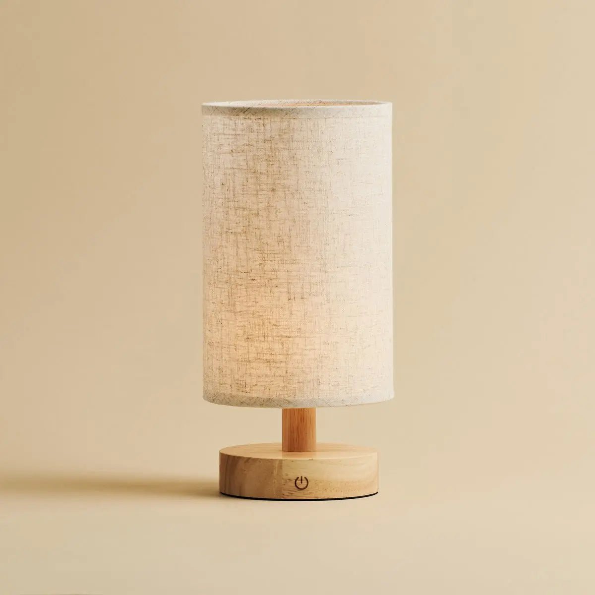 Ben lichtbruine houten tafellamp-oplaadbaar en dimbaar