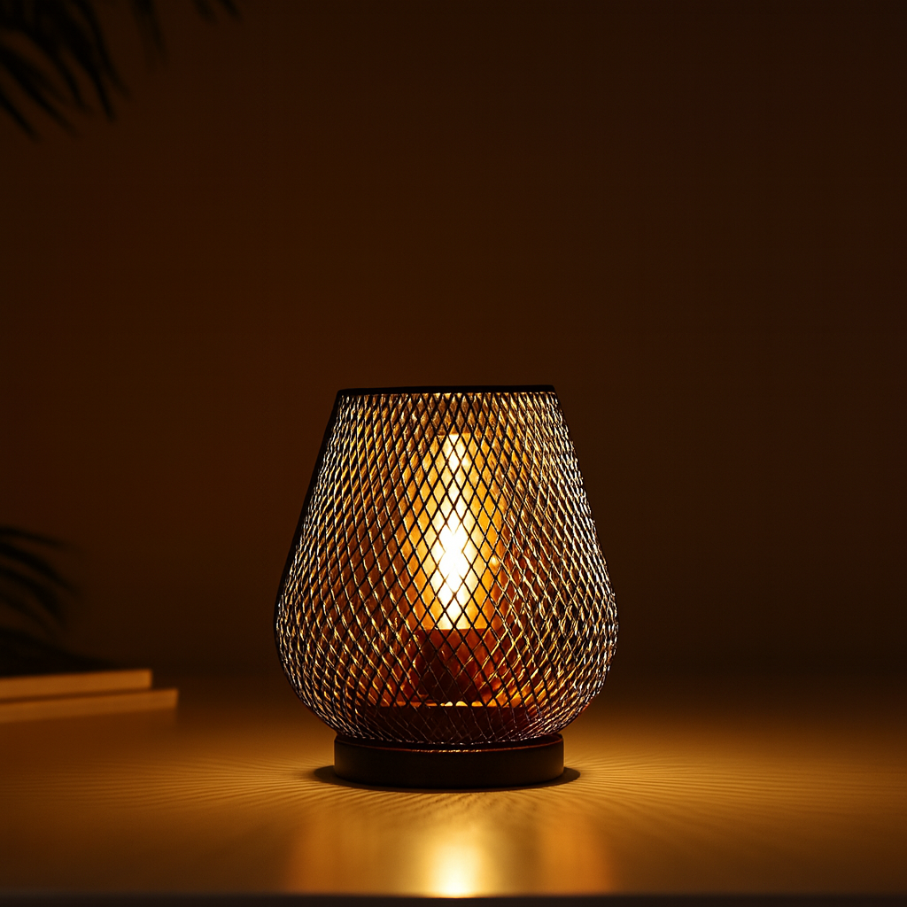 Messing Tafellamp - LED draadloos - 2e halve prijs!