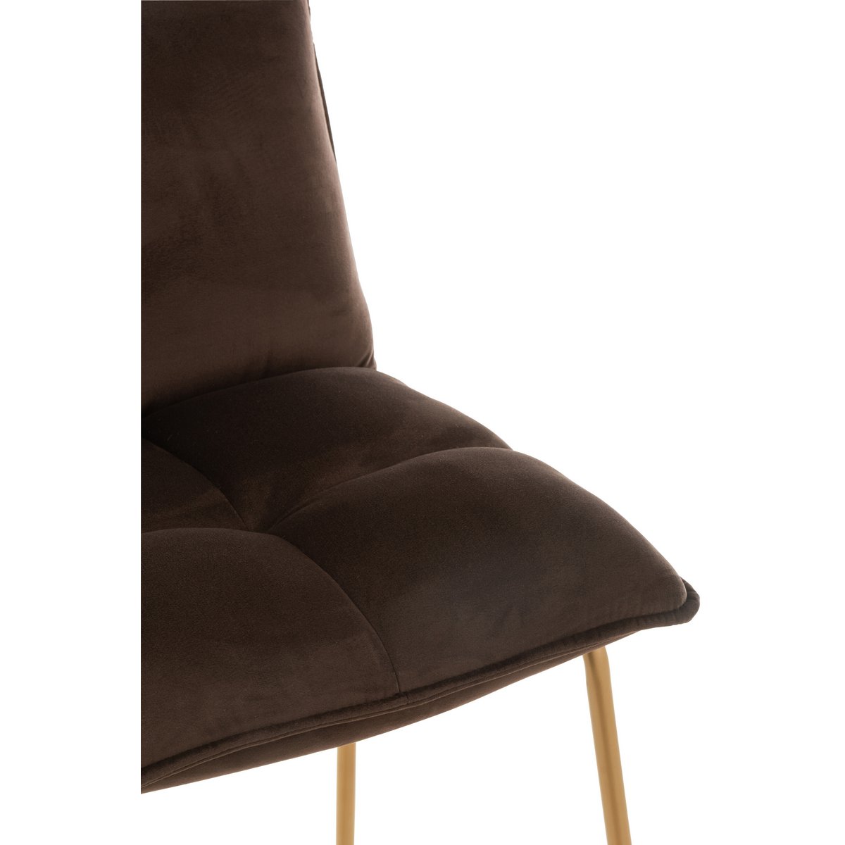 Barstoel Pierre - metaal/textiel - donkerbruin (104cm hoog)