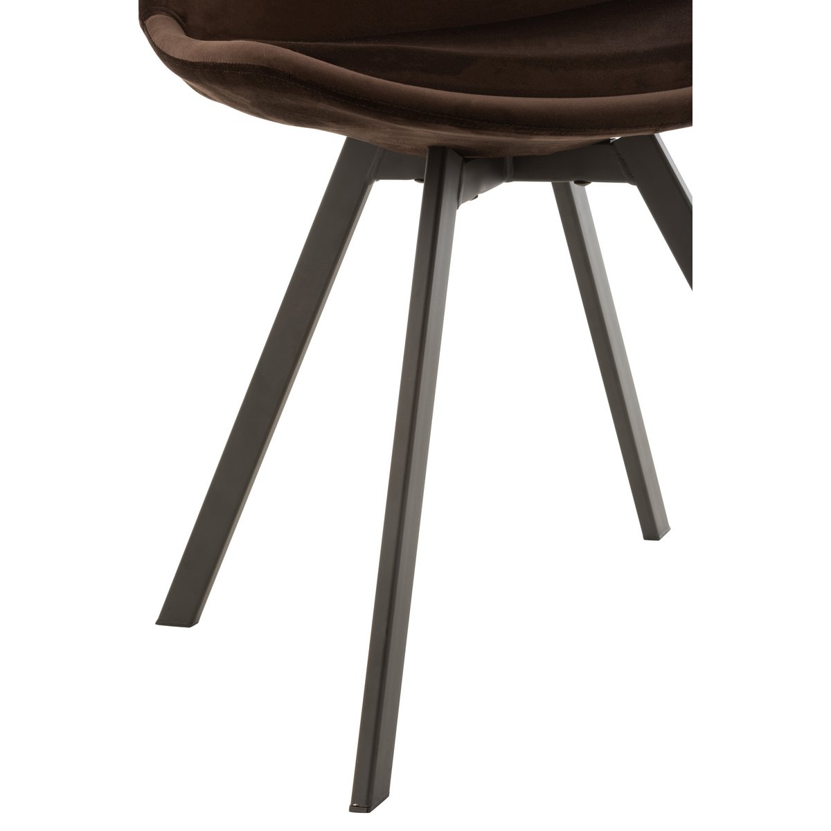 Stoel Helene Metaal/Textiel Donker Bruin