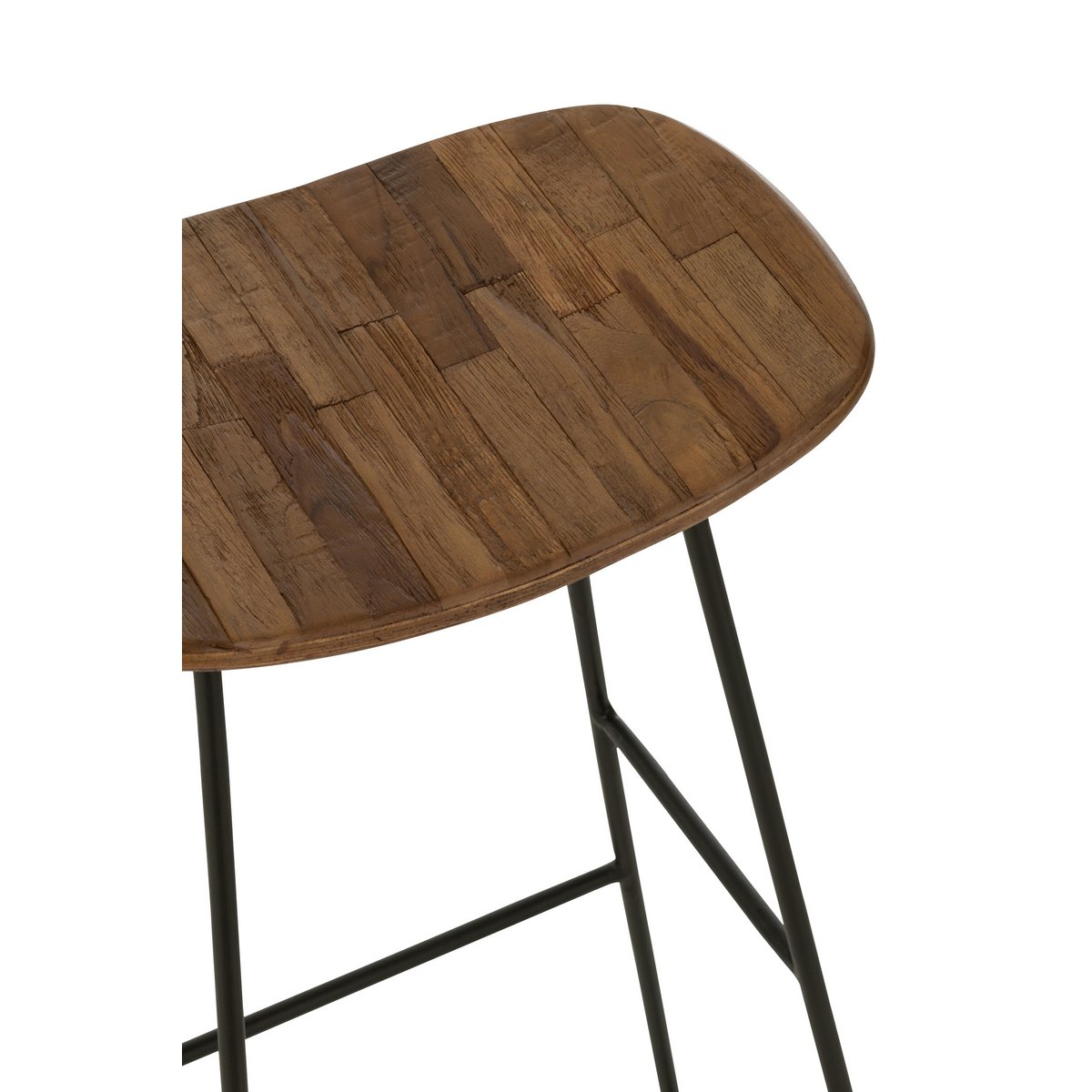 Teak barkruk (74cm hoog)