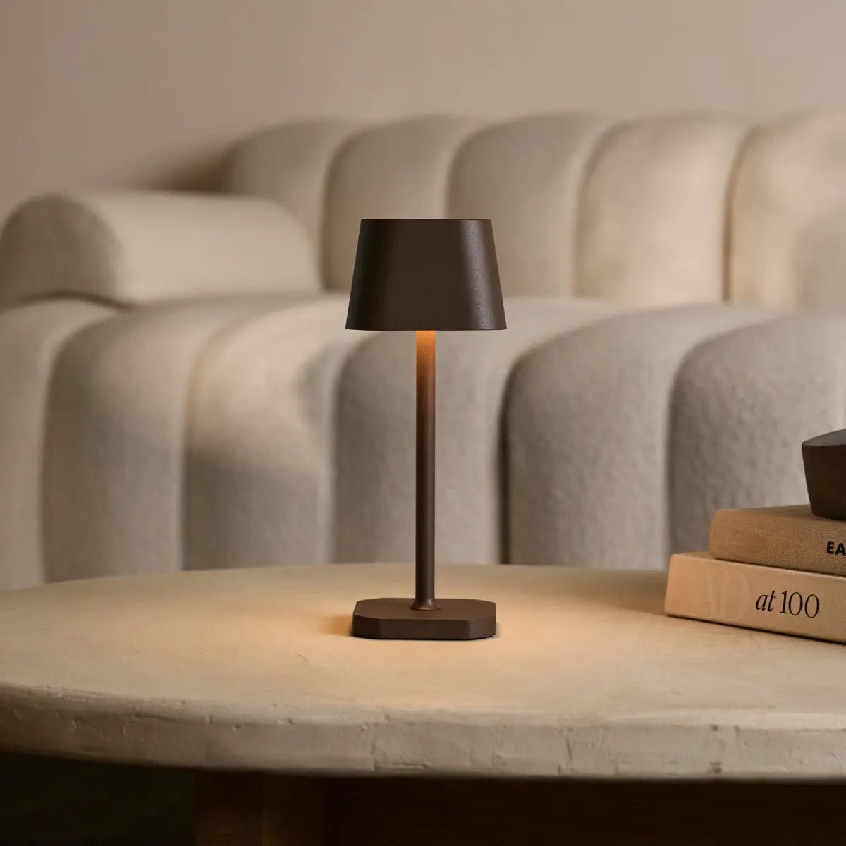 Ava Mokka Bruin Oplaadbare Tafellamp | Draadloos en dimbaar