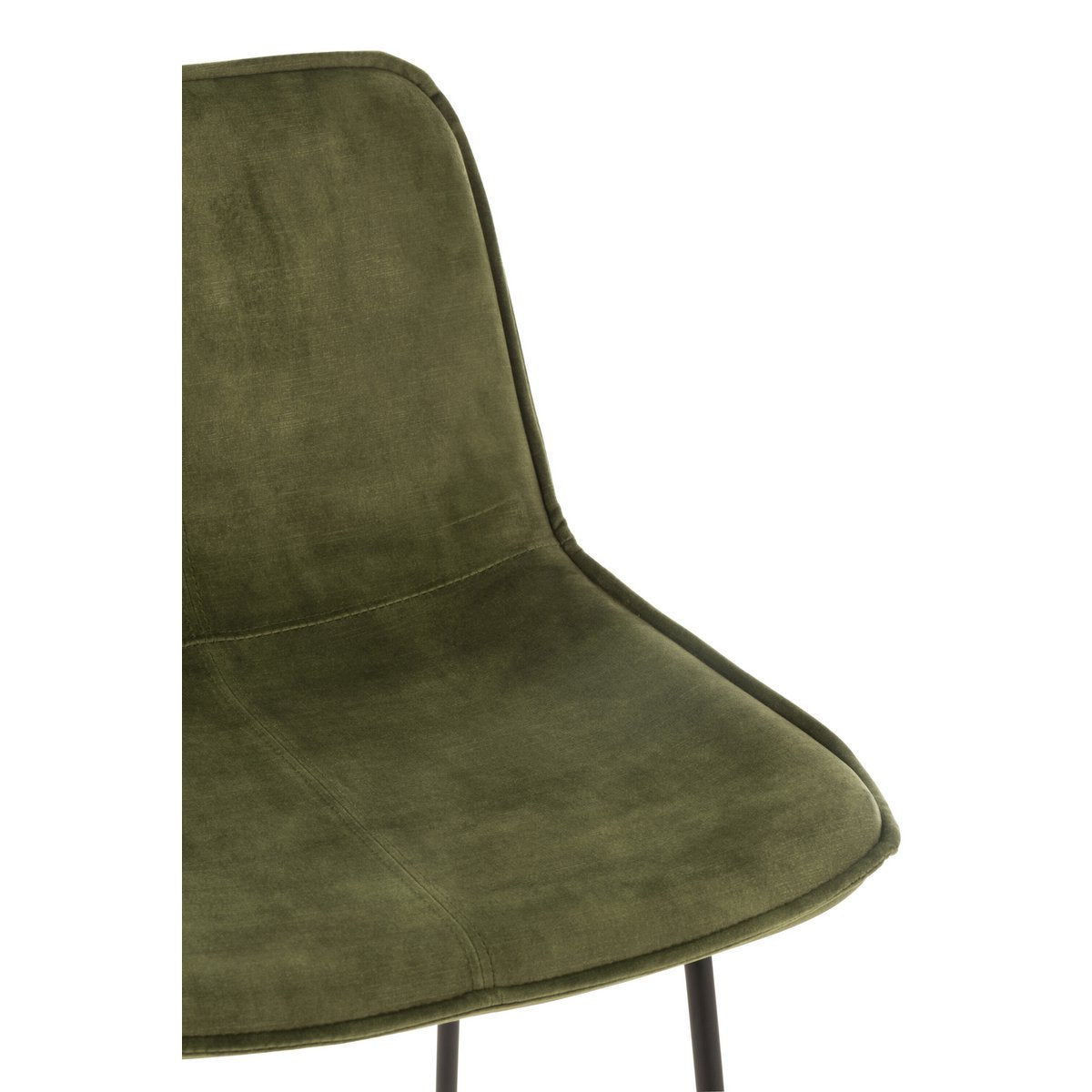 Barstoel Laurent - metaal/textiel - groen (103cm hoog)