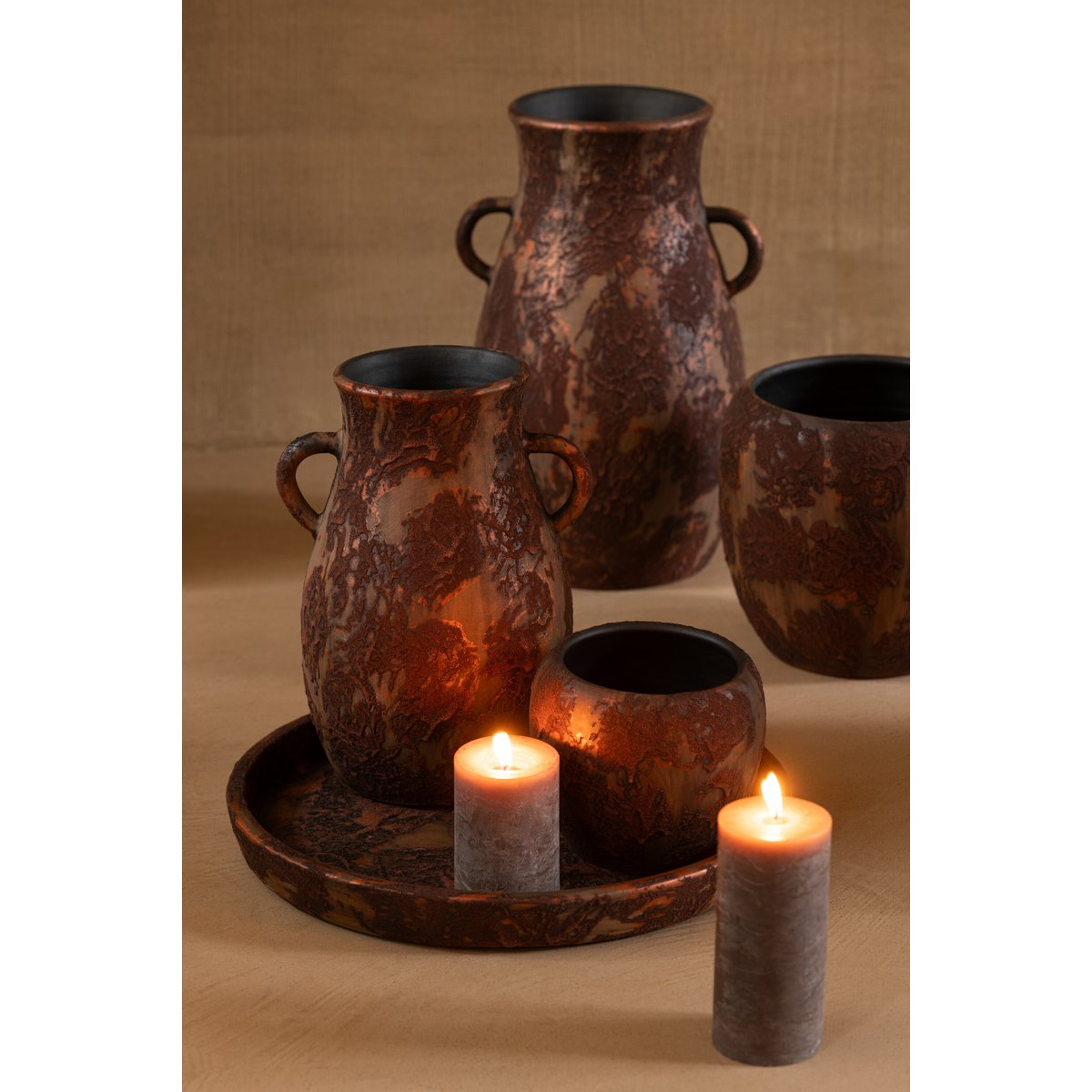 Plateau Flowerpot Terra - keramiek - bruin