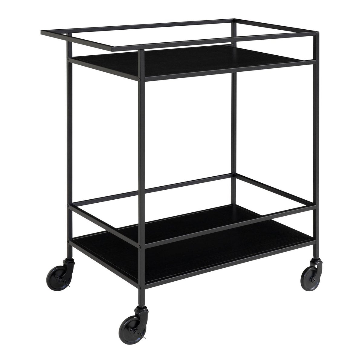 Bar Trolley - zwart, staal