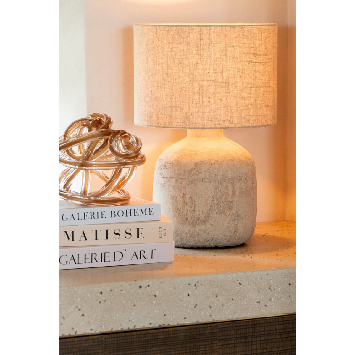 Lamp mia terracotta klein