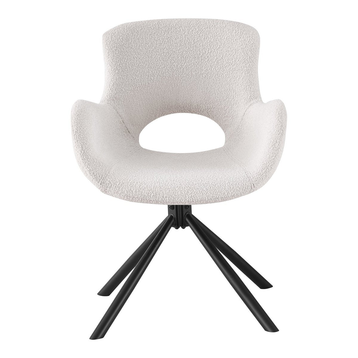 Amorim Eetkamerstoel - Gebroken wit, Bouclé, Draaibaar