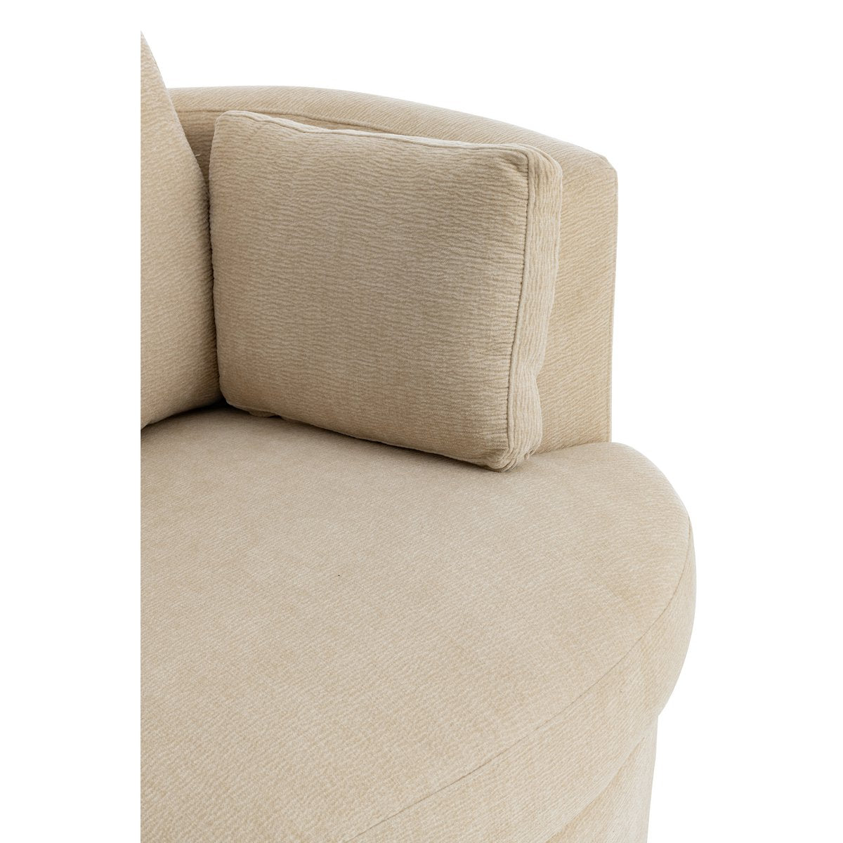 Loungestoel Swiv Populierenhout/Schuime Beige