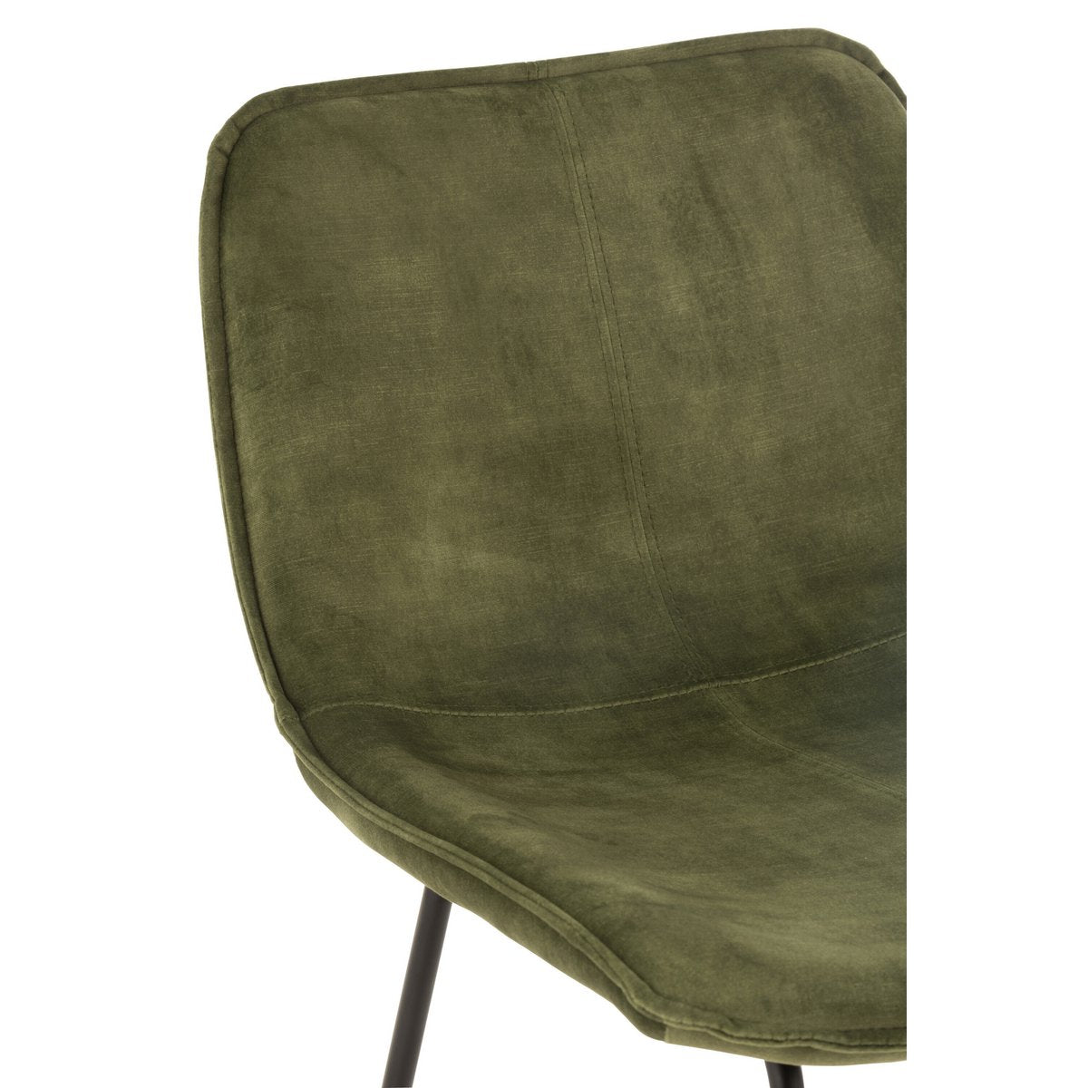Barstoel Laurent - metaal/textiel - groen (103cm hoog)
