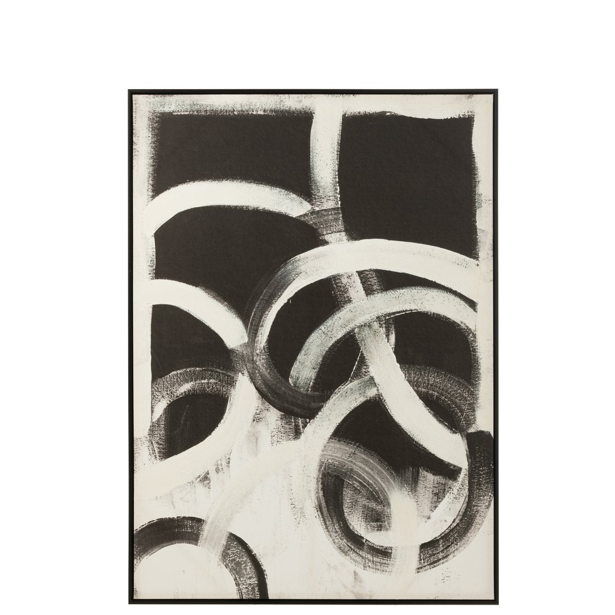 Wanddecoratie Abstract Canvas/Poly Zwart/Wit