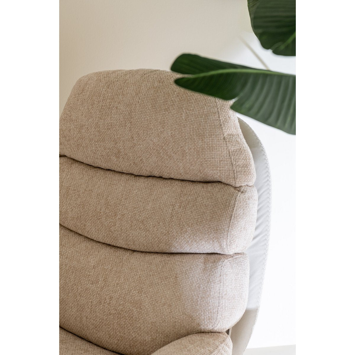 Relax Zetel + Voetbank Metaal/Multiplex Grijs/Zwart