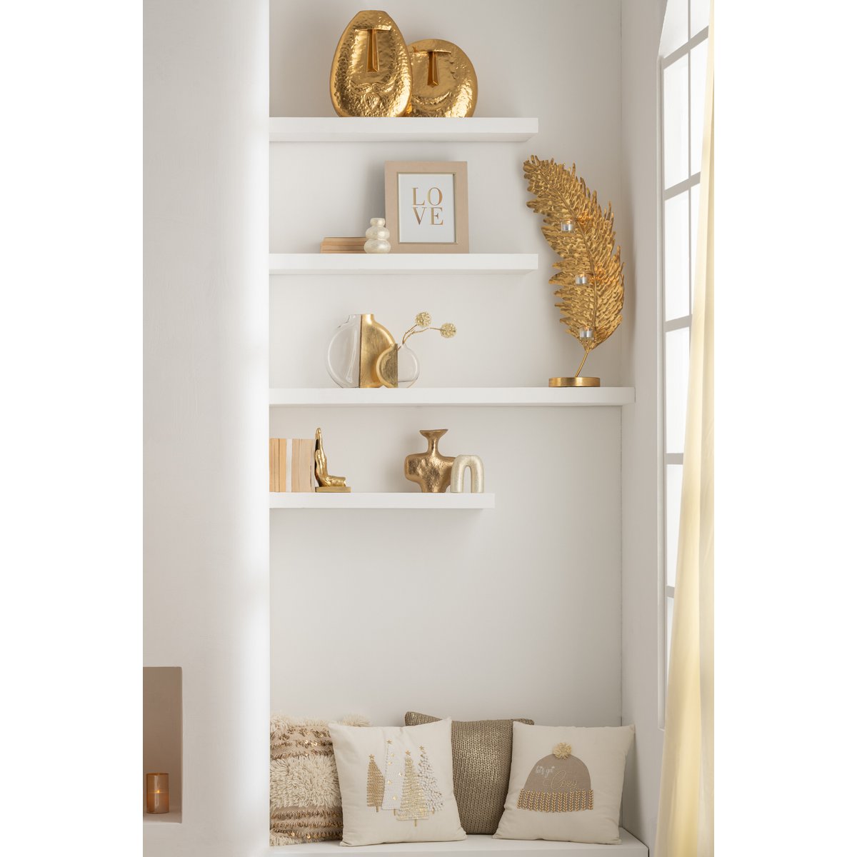 Boekensteun Handen Poly Goud