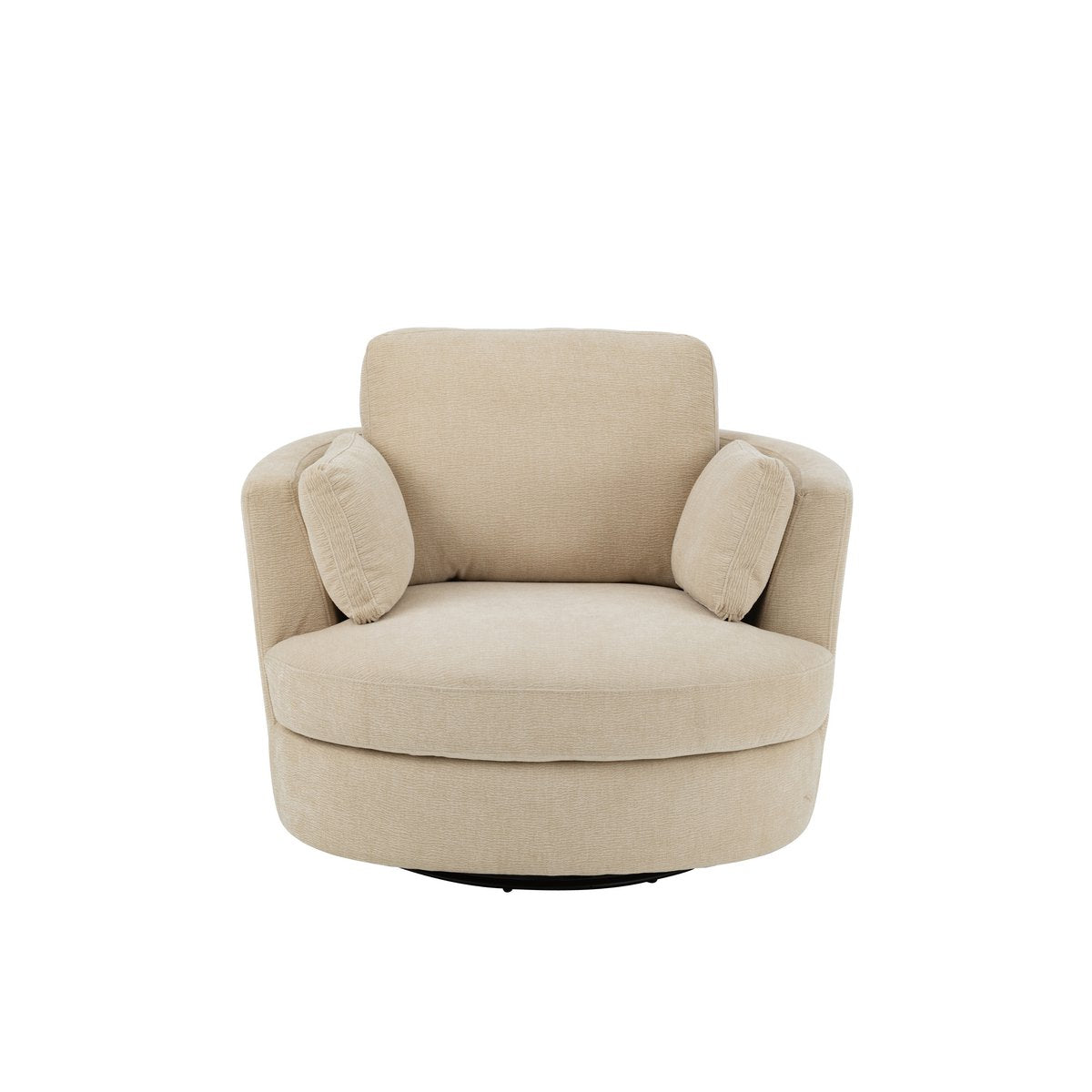 Loungestoel Swiv Populierenhout/Schuime Beige