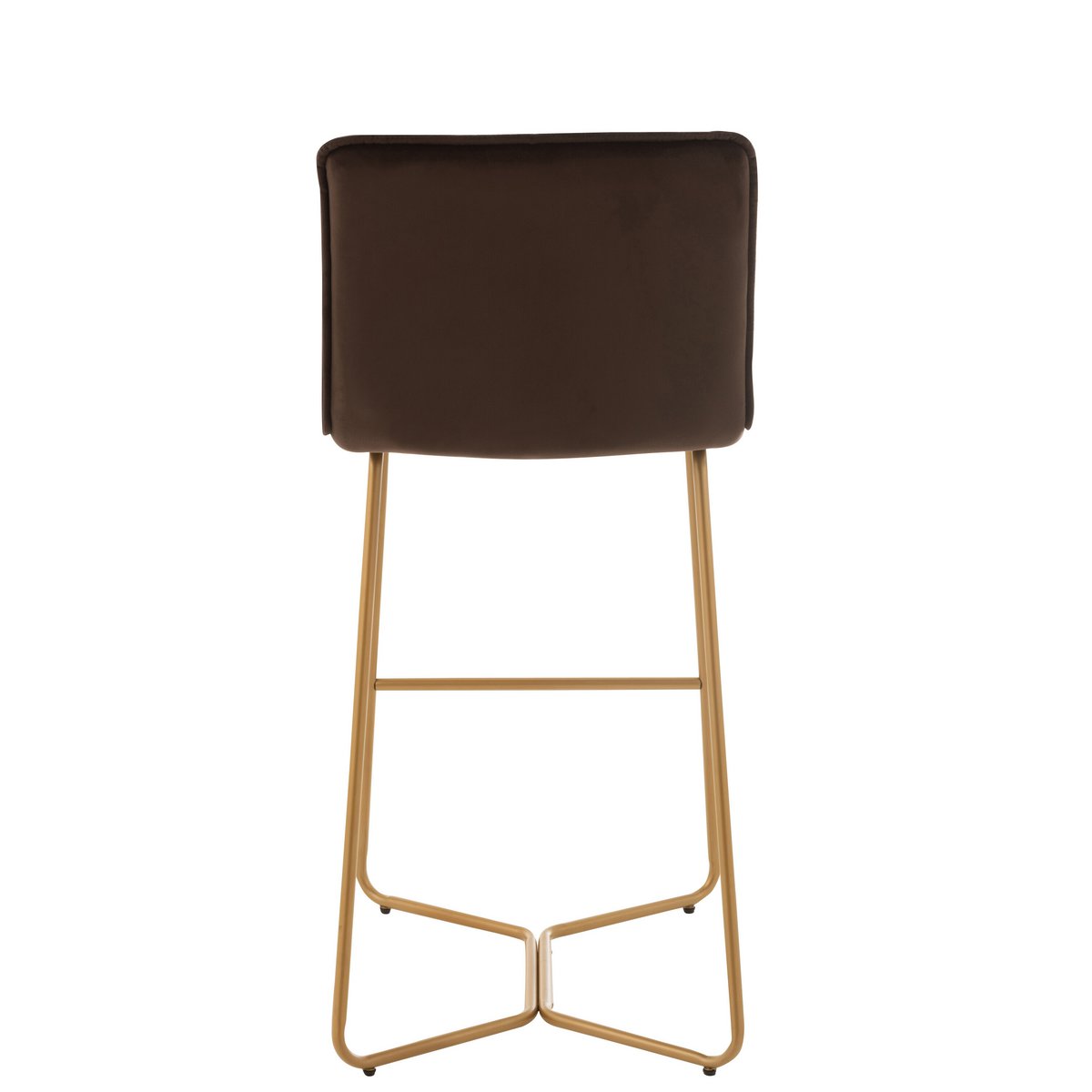 Barstoel Pierre - metaal/textiel - donkerbruin (104cm hoog)