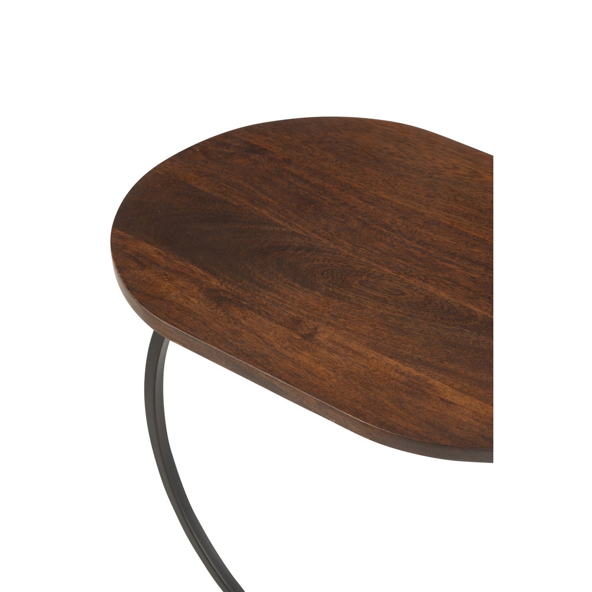 Bijzettafel Swoosh Ijzer/Mangohout