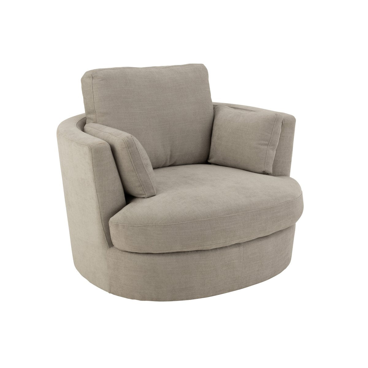 Loungestoel Swiv Hout/Textiel Grijs