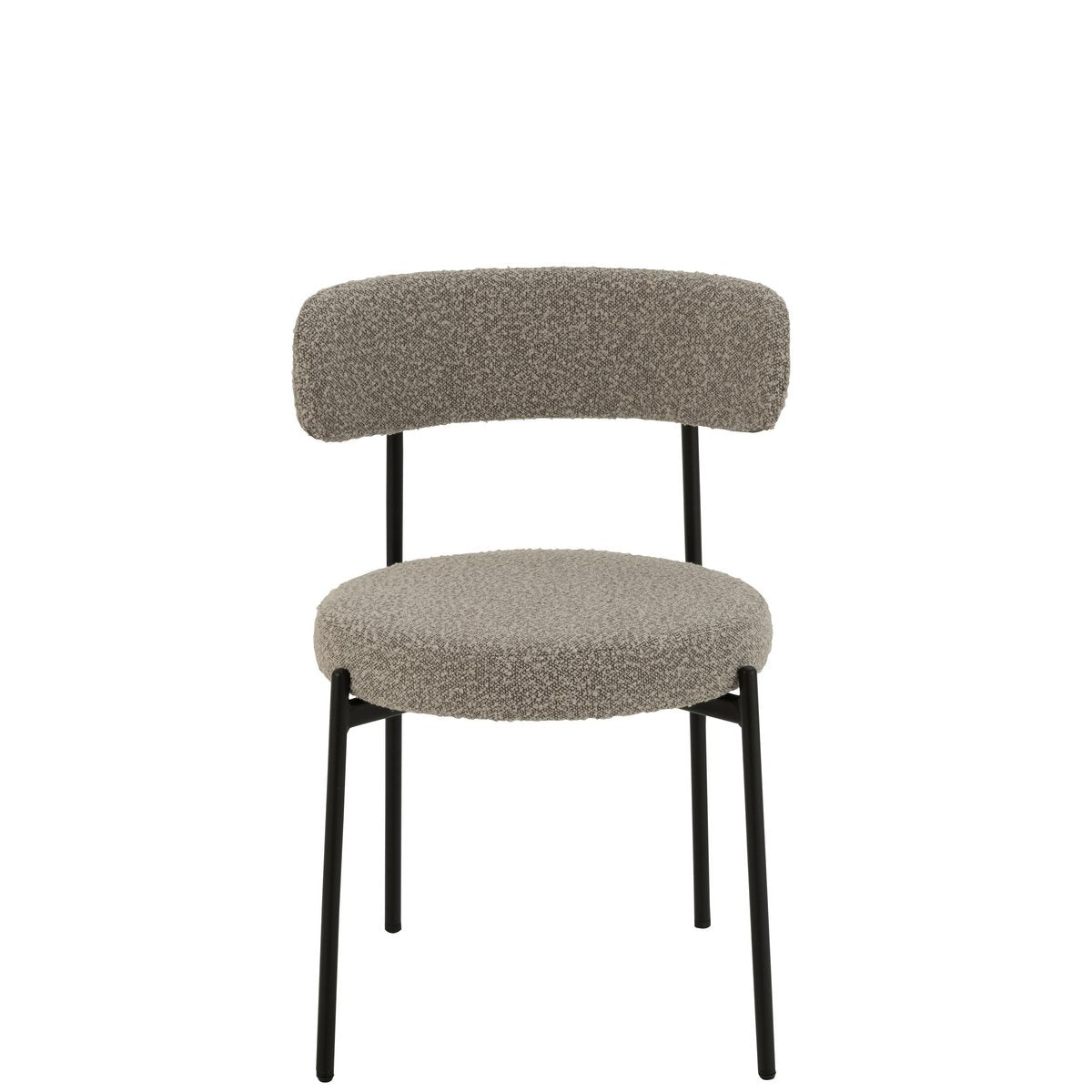 Stoel Boucle Multiplex/Polyester Grijs/Zwart