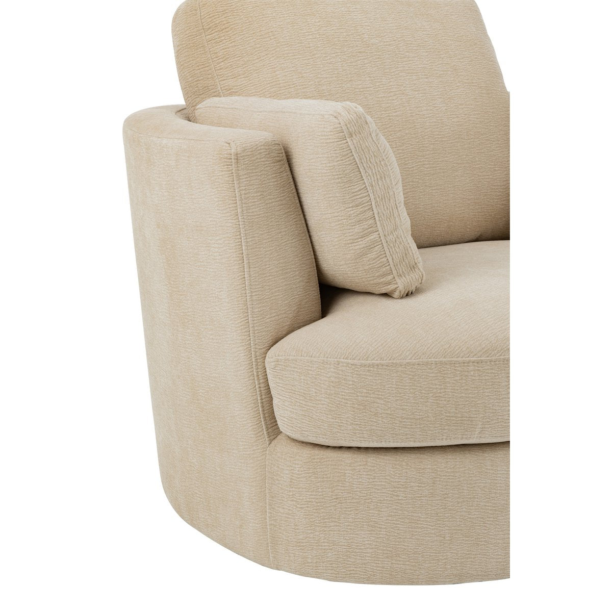 Loungestoel Swiv Populierenhout/Schuime Beige