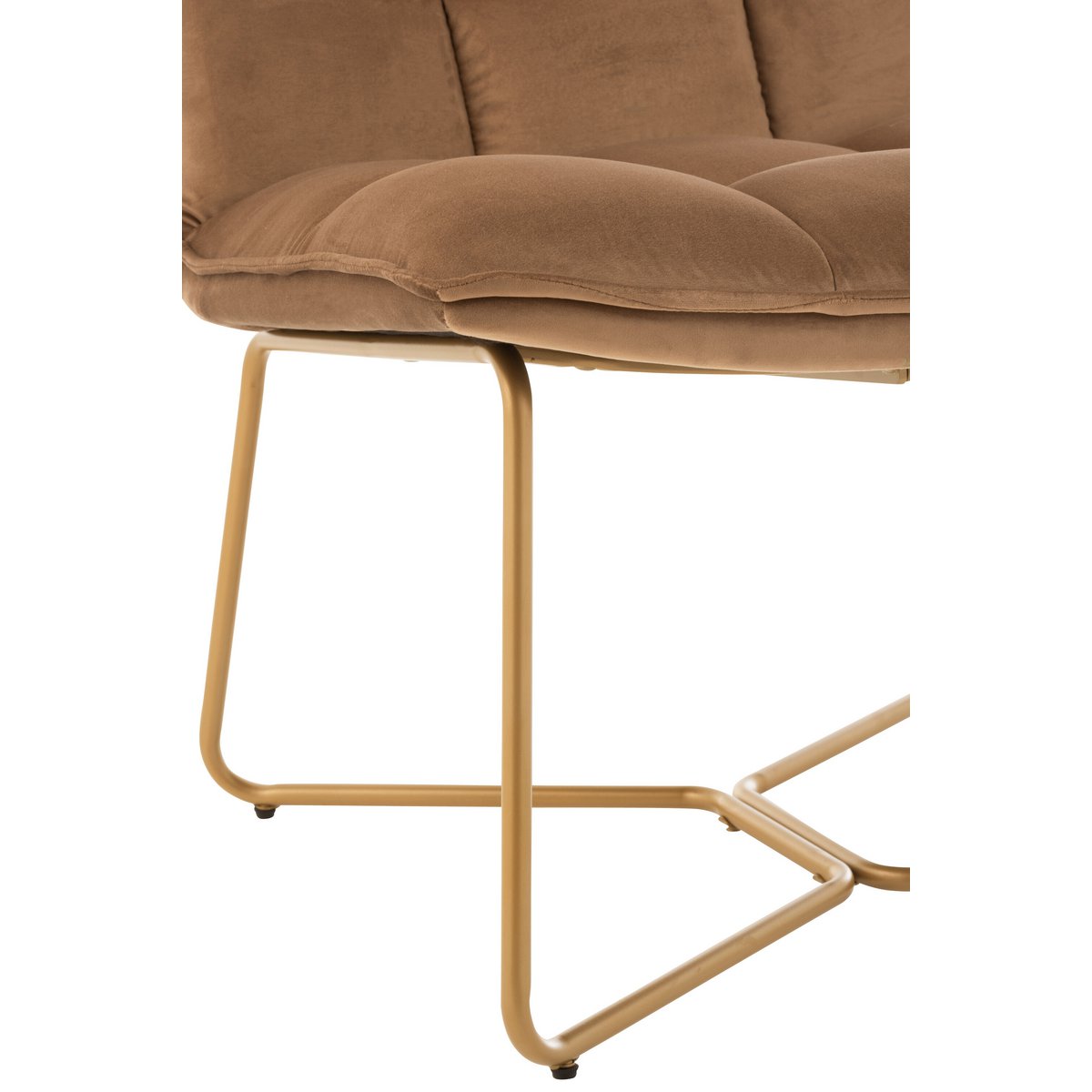 Loungestoel Lisa - metaal/textiel - bruin