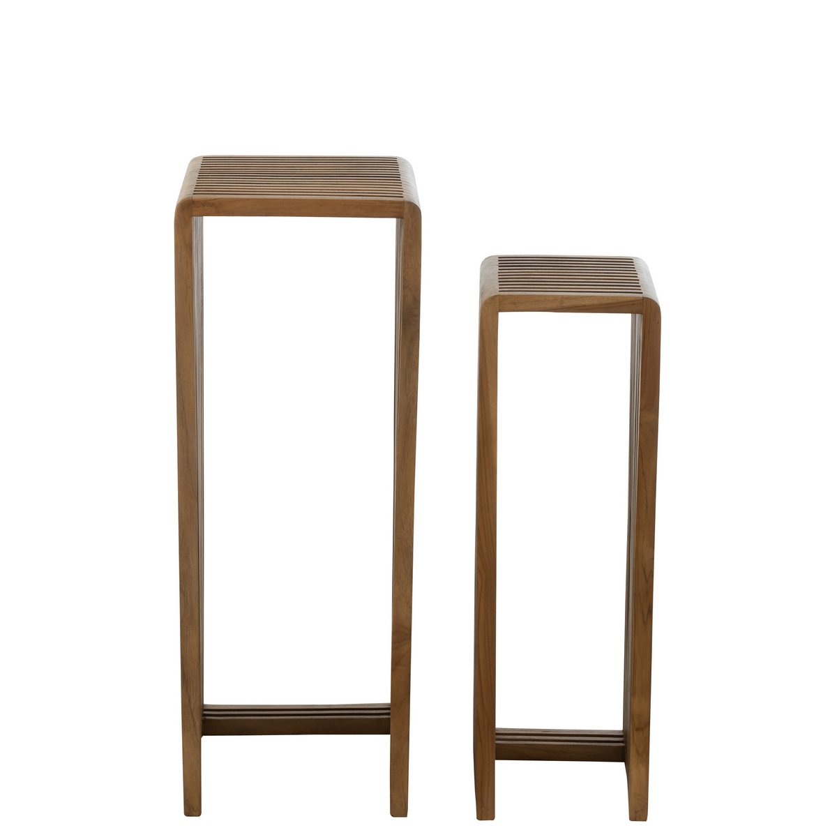 Bijzetafel Kubus Gerecycleerd Teak - hout naturel