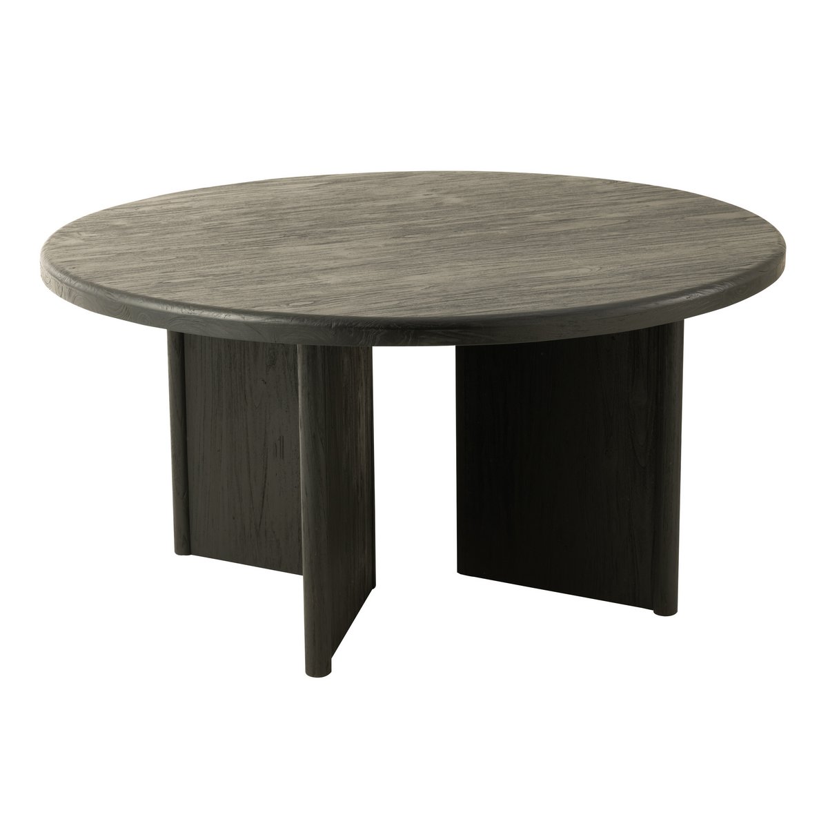 Eettafel Rond Teak - hout - zwart