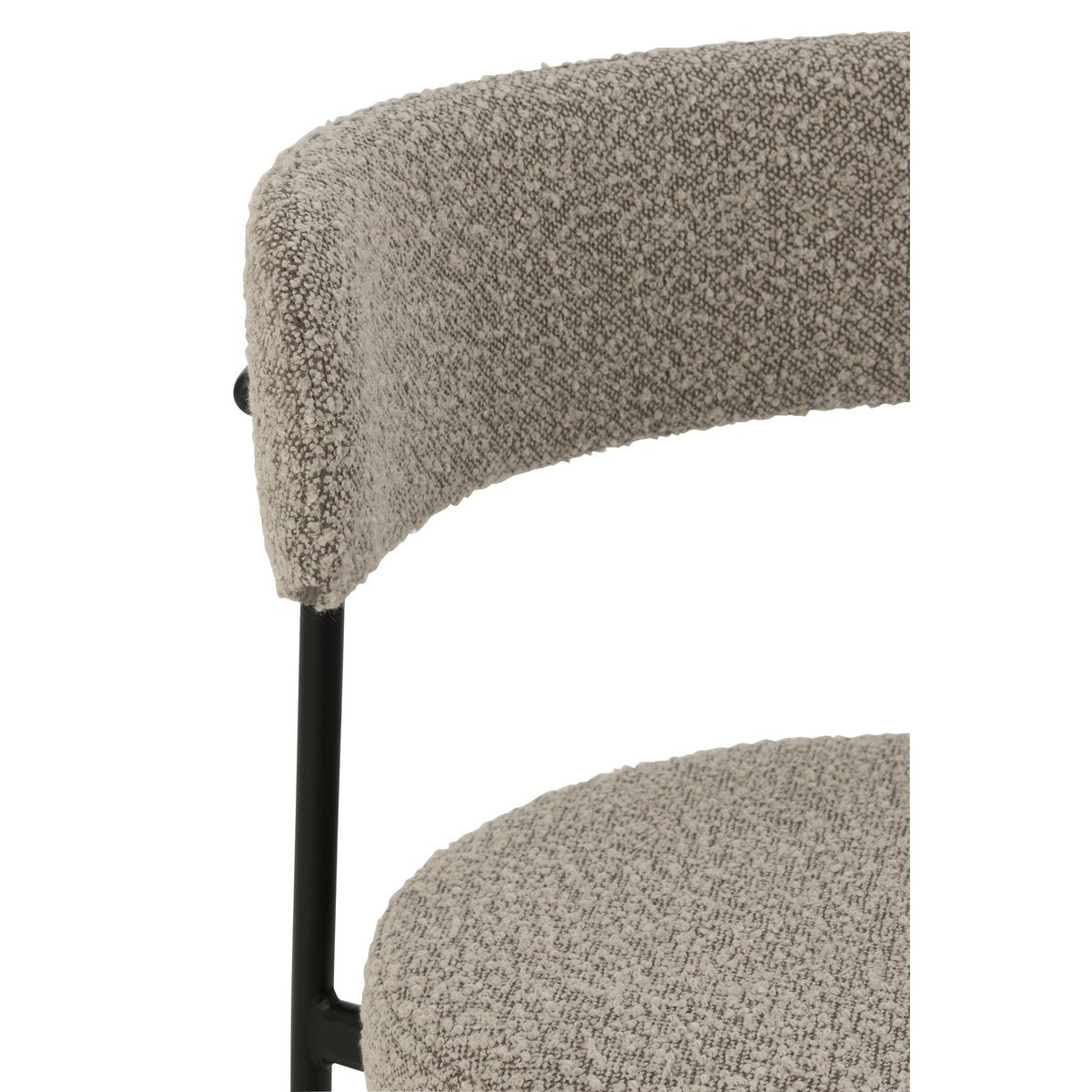 Stoel Boucle Multiplex/Polyester Grijs/Zwart