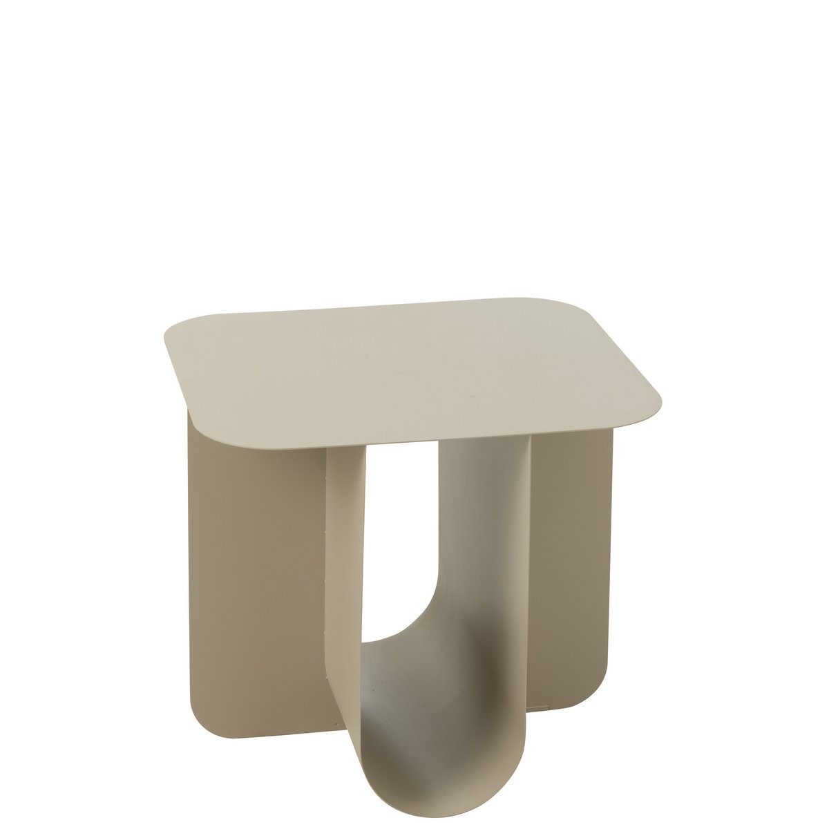 Bijzettafel Vierkant Metaal Beige