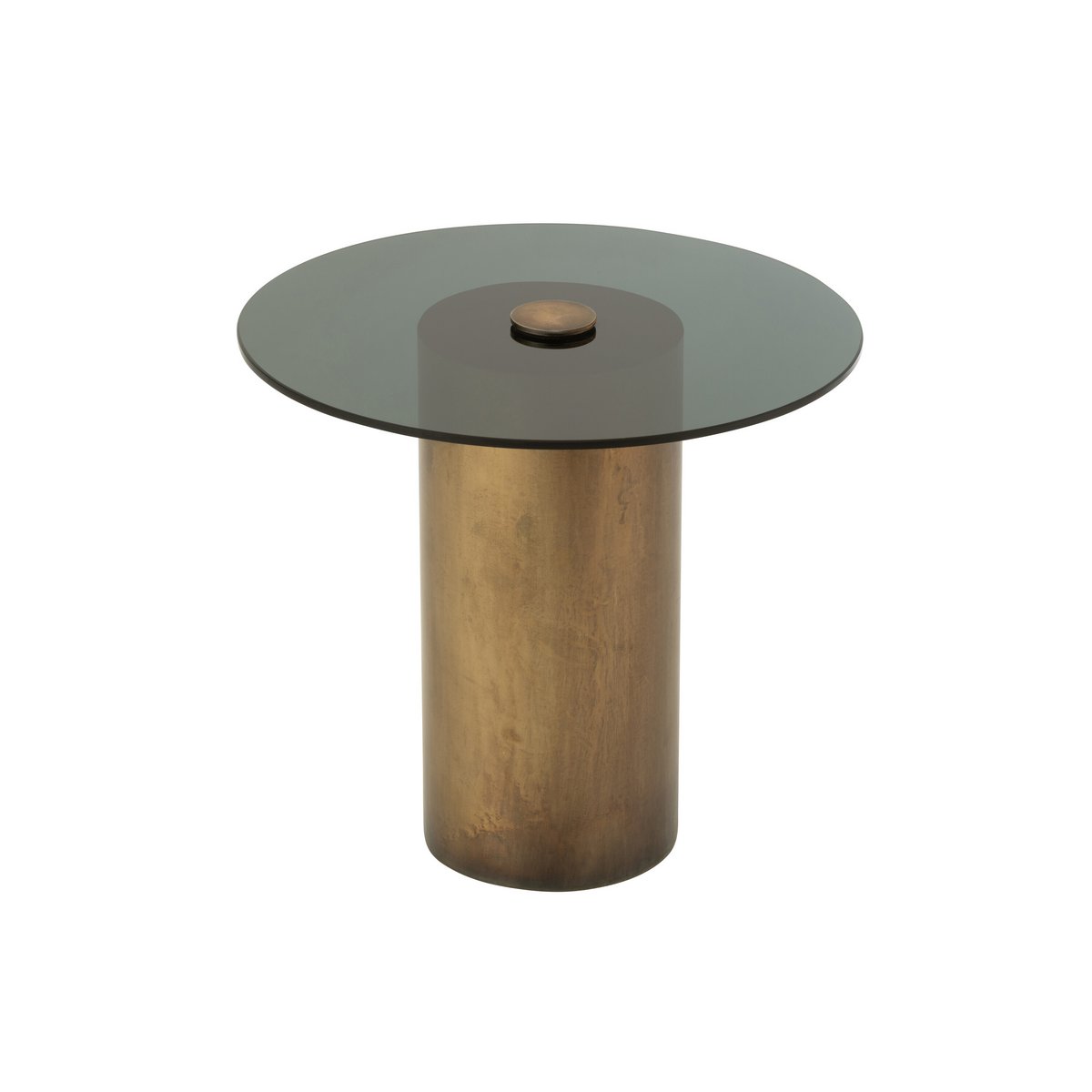 Bijzettafel Soni - ijzer/glas - zwart/brons