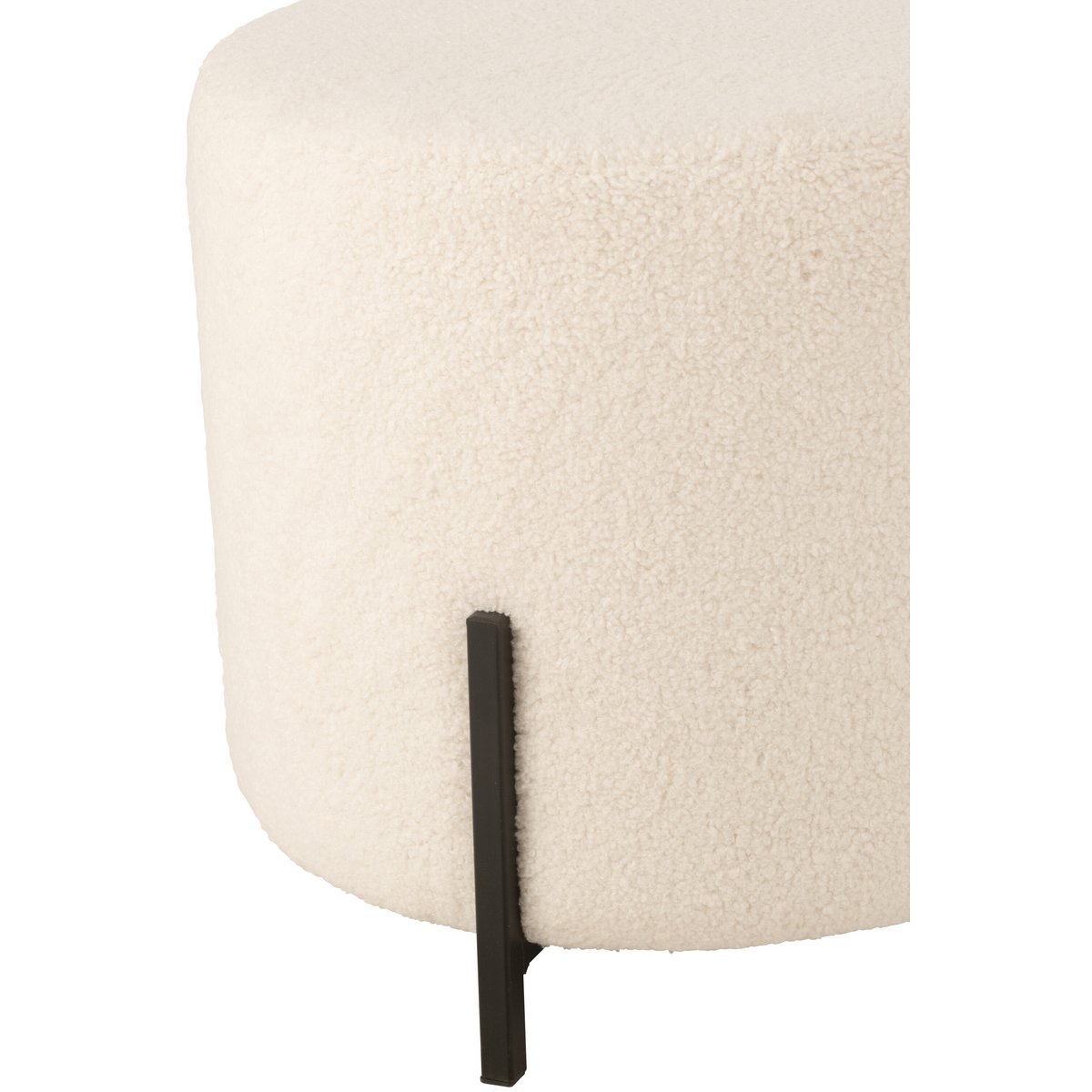 Poef Schaap Stof/Schuim Wit