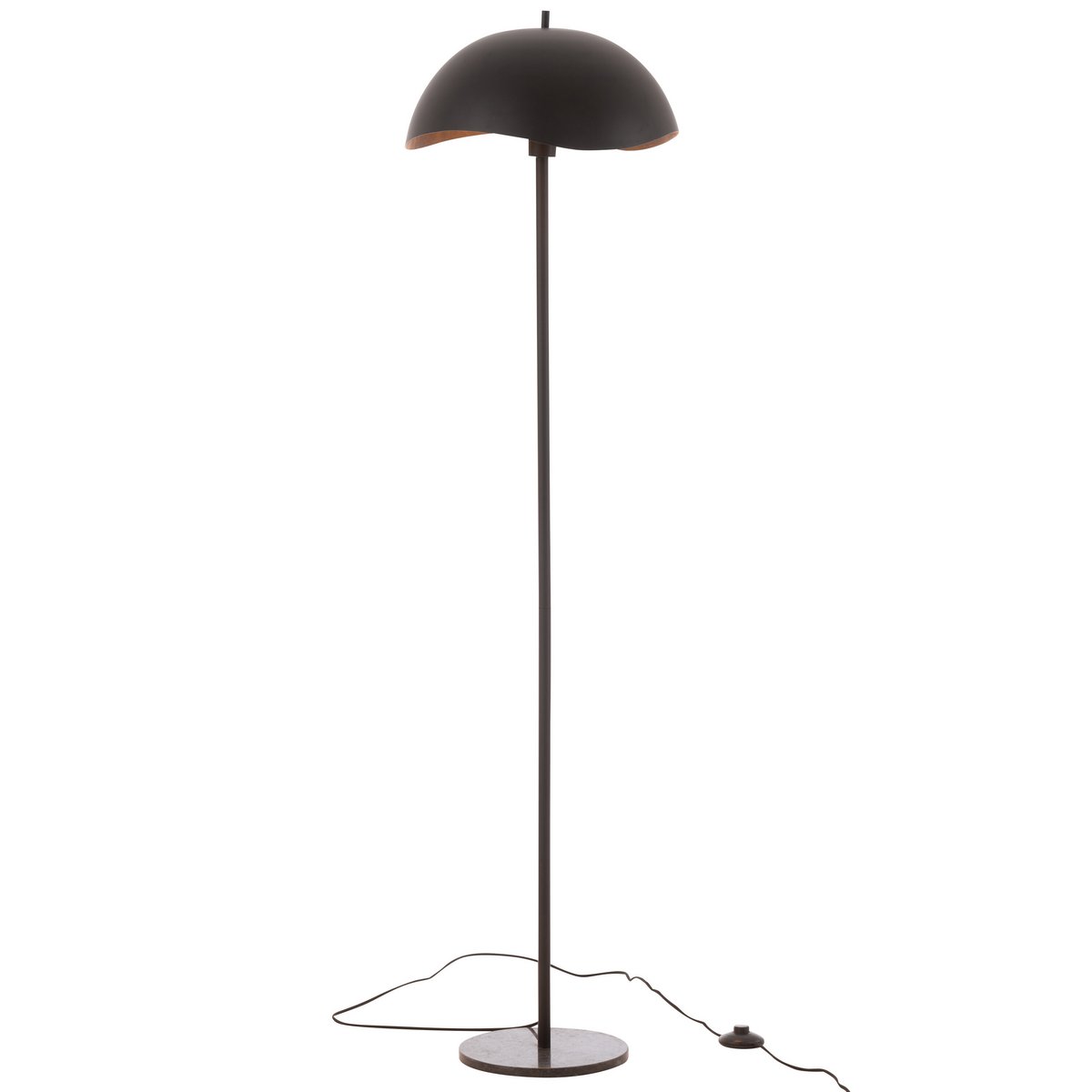 Staanlamp Metaal/Marmer Zwart