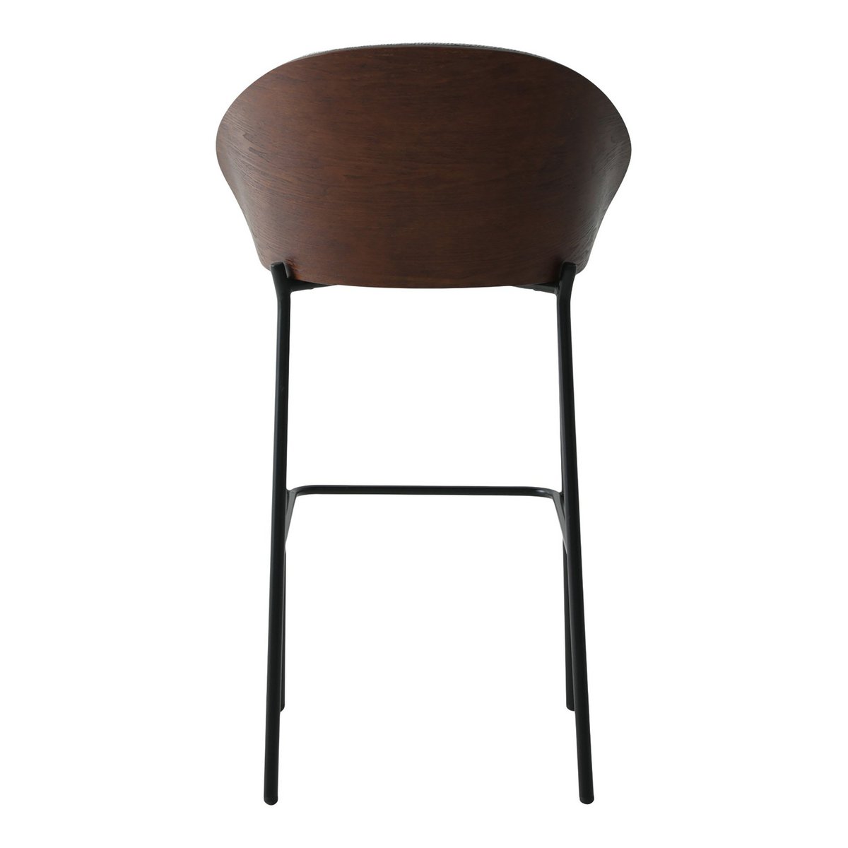 Canelas Barstoel - Lichtgrijs/donkerbruin, MDF/polyester/staal