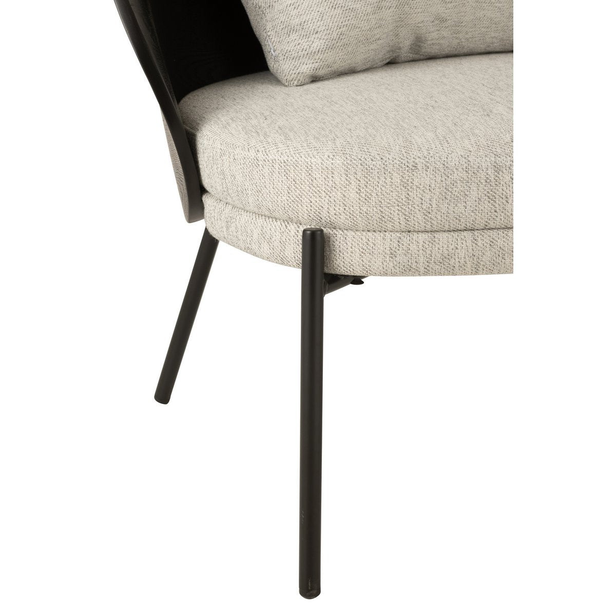 Loungestoel Lone Hout/Metaal Zwart/Grijs